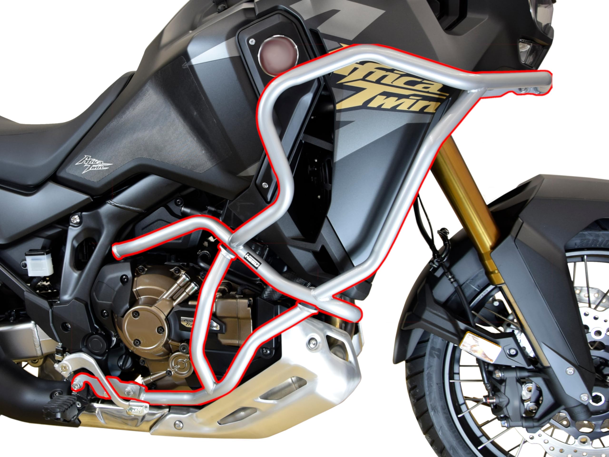 Pare Carters supérieures et inférieures HEED - Ensemble Bunker - pour CRF 1100 Africa Twin Adventure Sports DCT (2024 -) - argenté