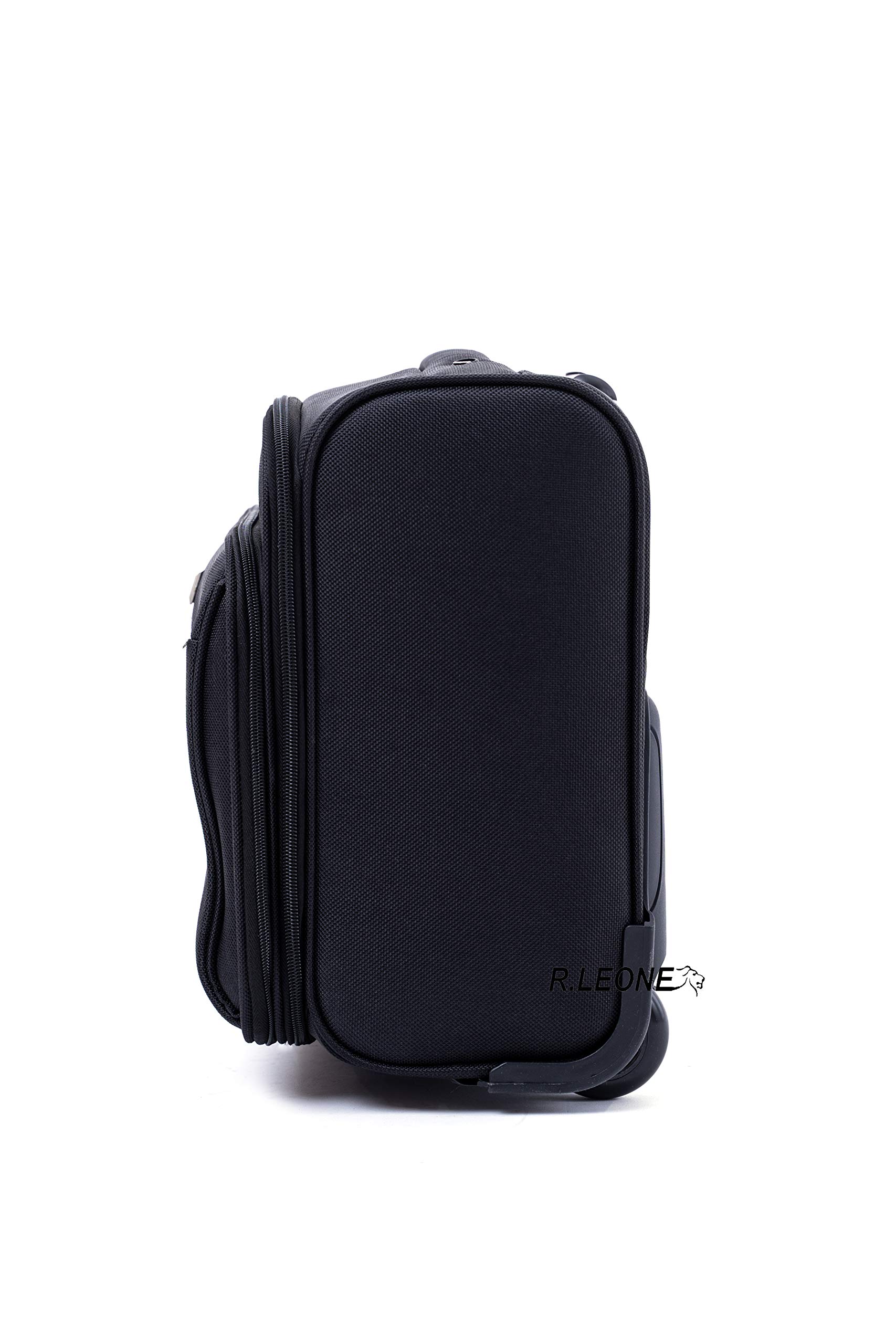 /Lumi Valigia Piccolo Leggero Pilota Business in Poliestere 42x25x35, 30 Litri 2 Ruote, Con Tasca PC, Pilota Bagagli a Mano (Nero)