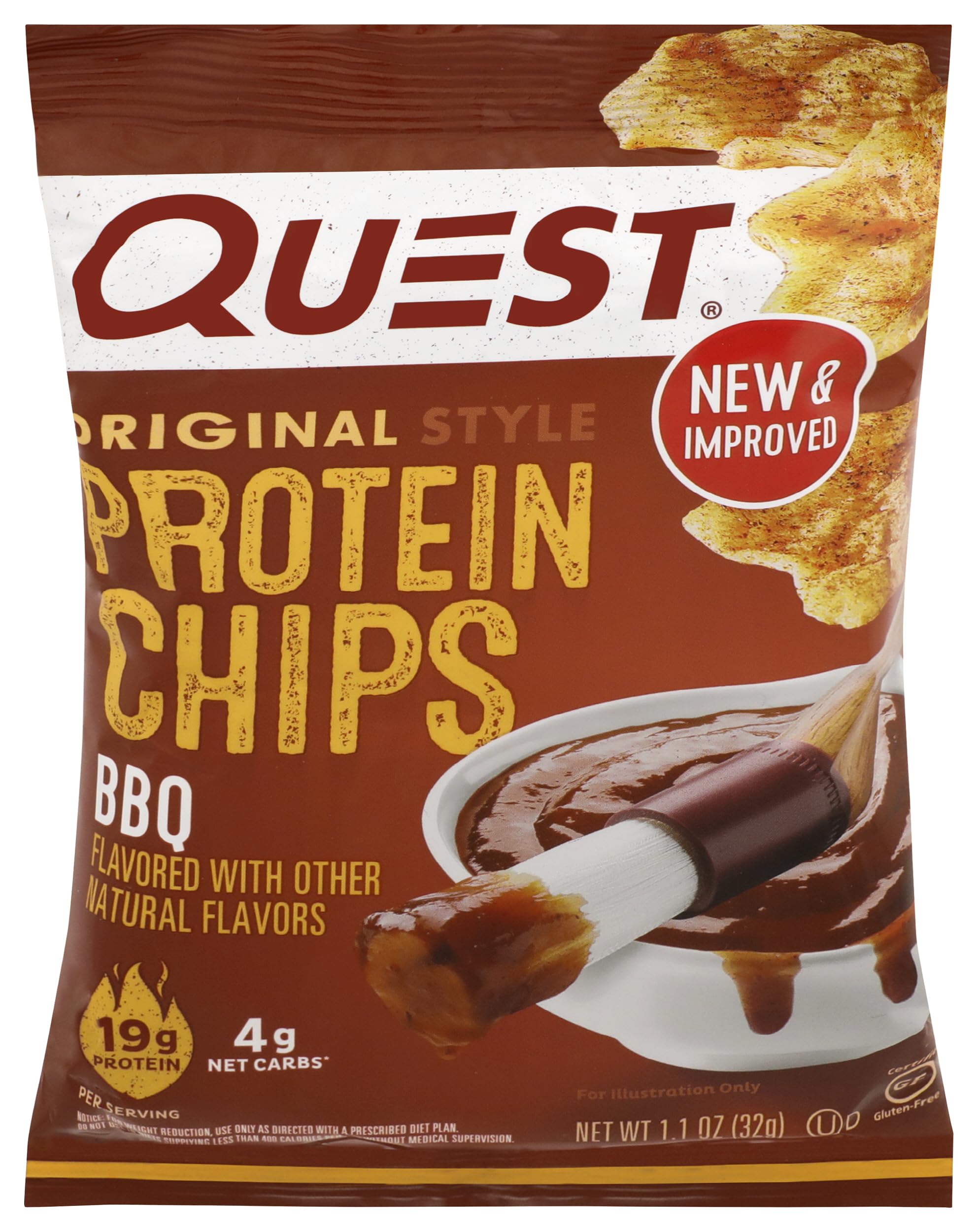 Quest High Protein BBQ Chips (1.2oz / 34g) | 22g Protein Snack