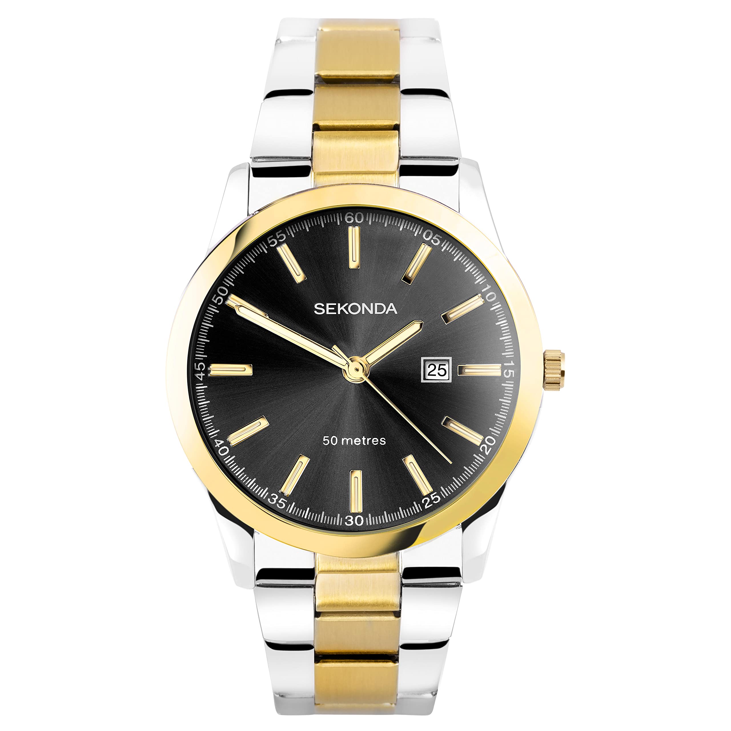 Taylor Men’s 41mm Quartz Watch with Analogue Display, and Stainless Steel Bracelet