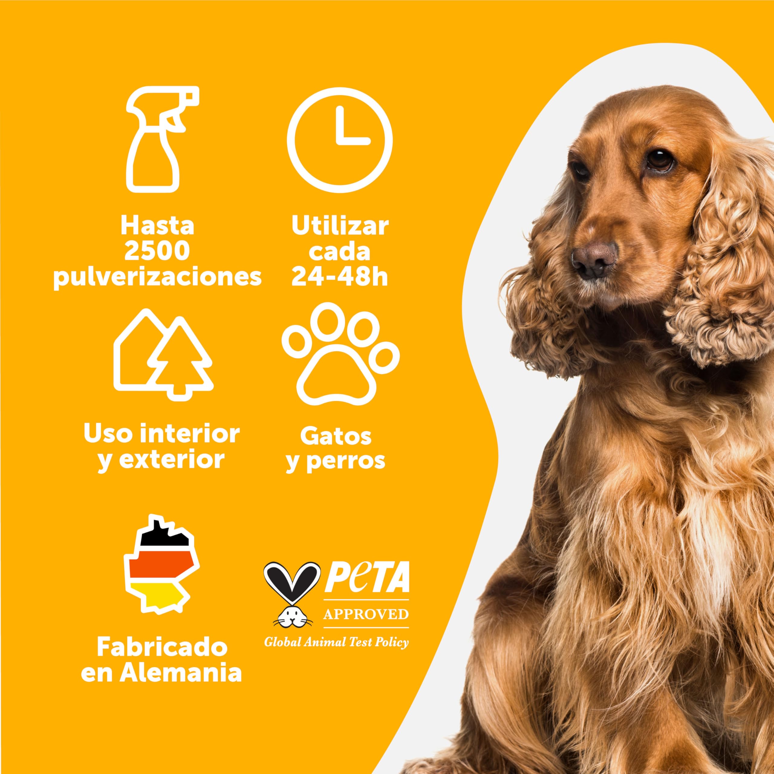 Petsly® Repelente Orina Perros y Gatos -500ml- Triple Acción - Adiestramiento, Evitar Pipi Perros y Gatos, Eliminador de Olores - Uso Interior y Exterior - No Mancha - Aroma Cítrico - Repelente Gatos