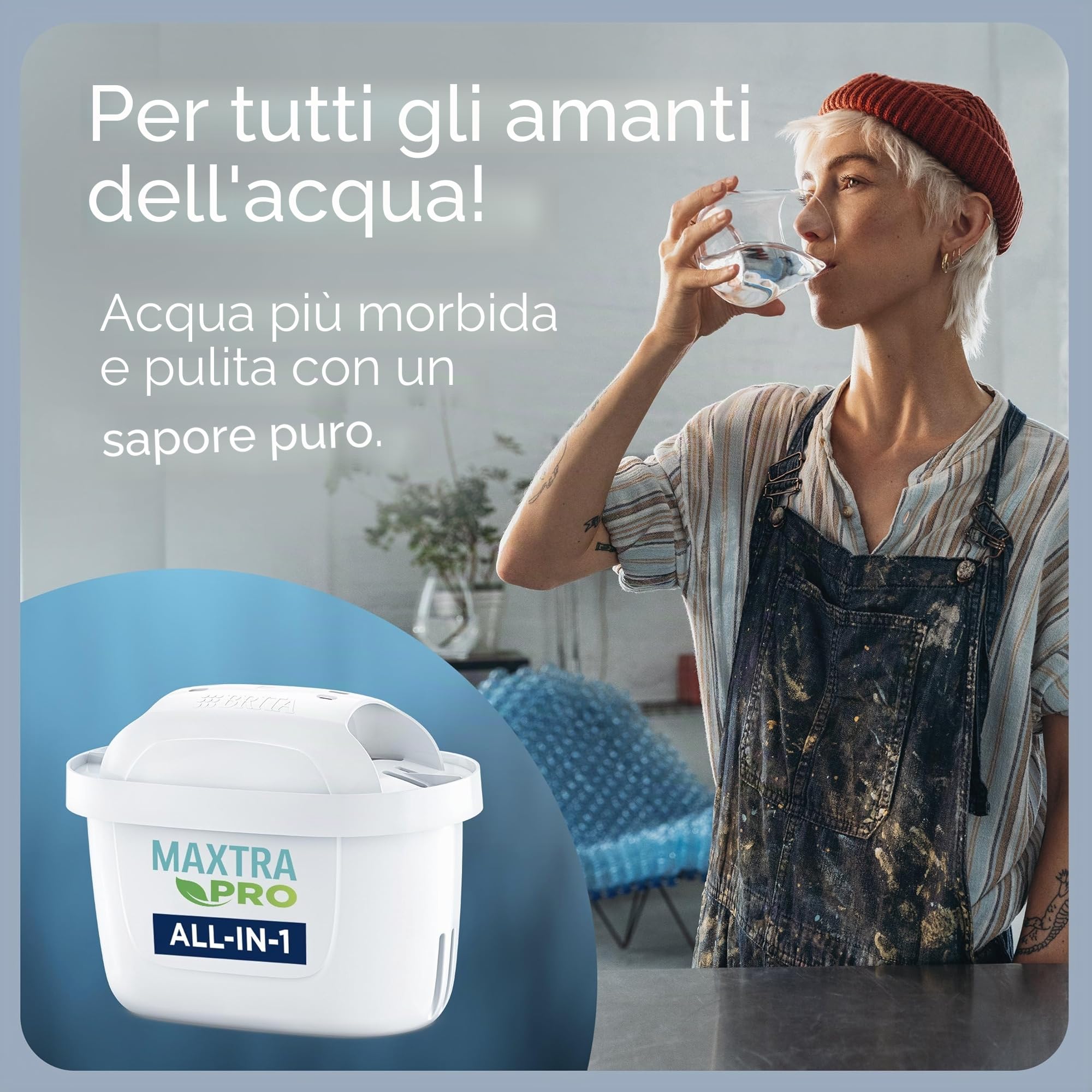 Filtro Brita Carafe In Vetro Blu Incluso 1 Maxtra Pro AlL-1