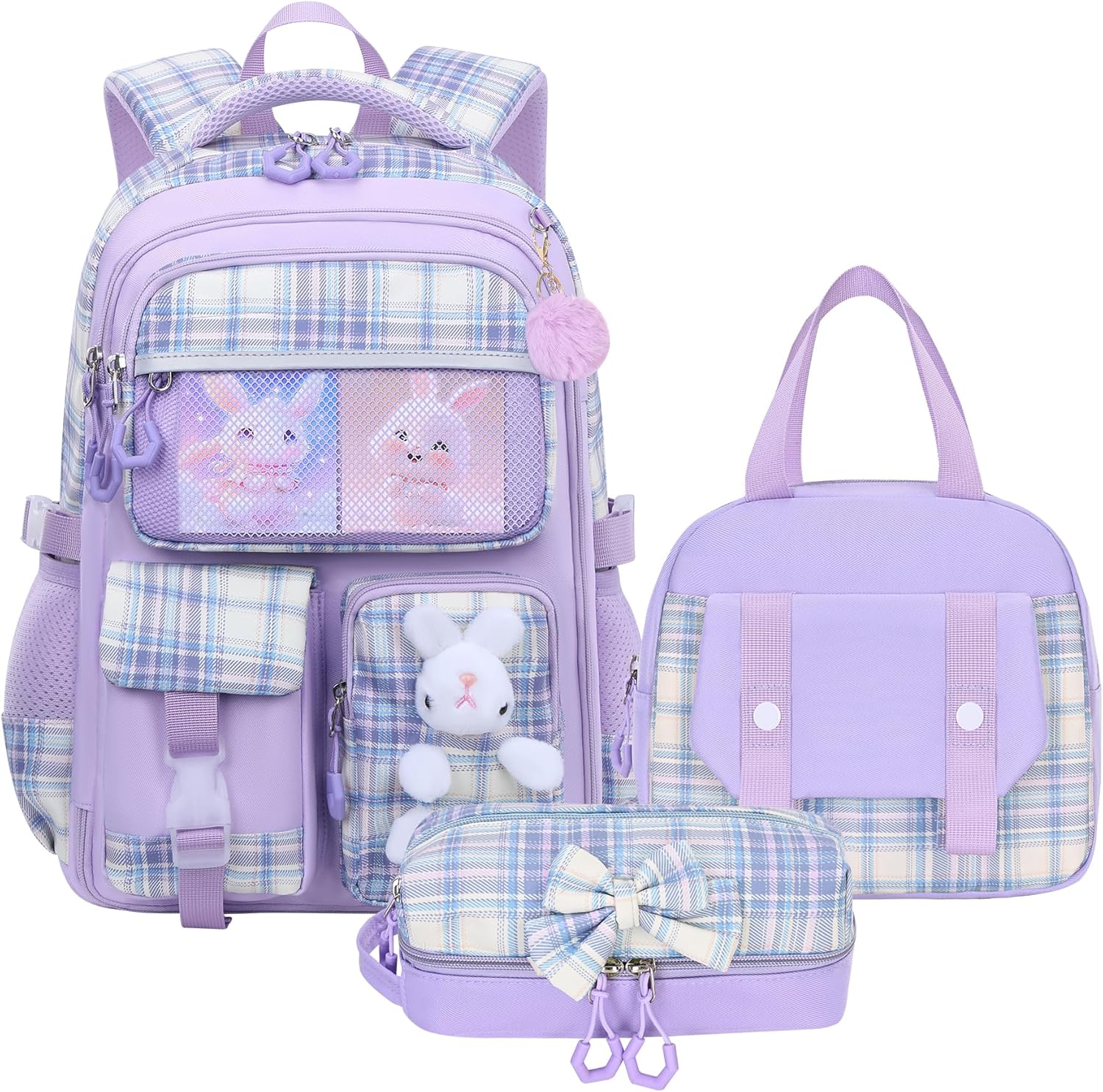 Girls Backpack Set,Cute Kids School Backpack For Girls,Childrens Schoolbag For Elementary Primary