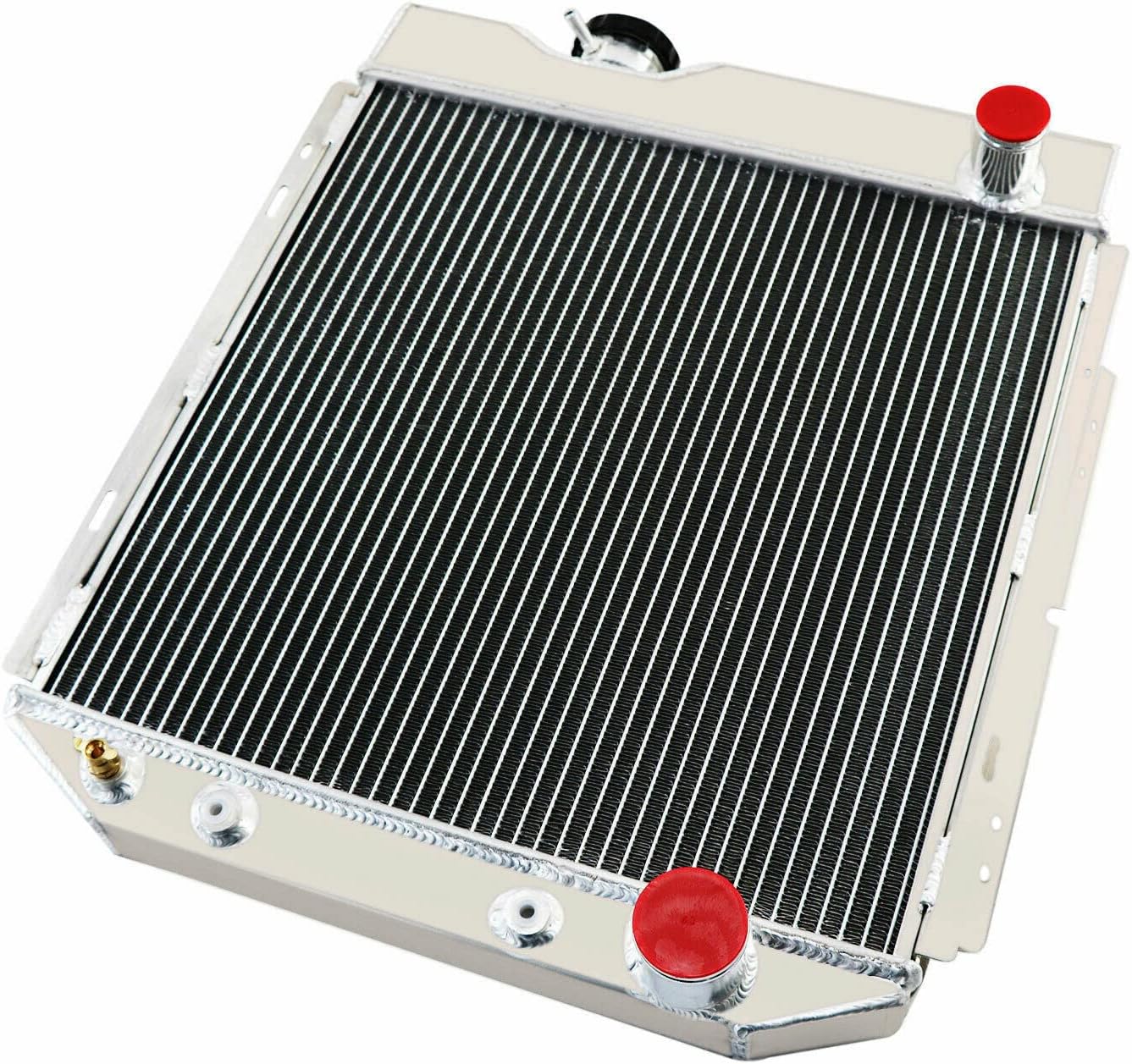 ALLOYWORKS 4 Row All Aluminum Radiator+Shroud Fan+Relay For 1964-1966 Ford Mustang V8 260 289 AT/MT