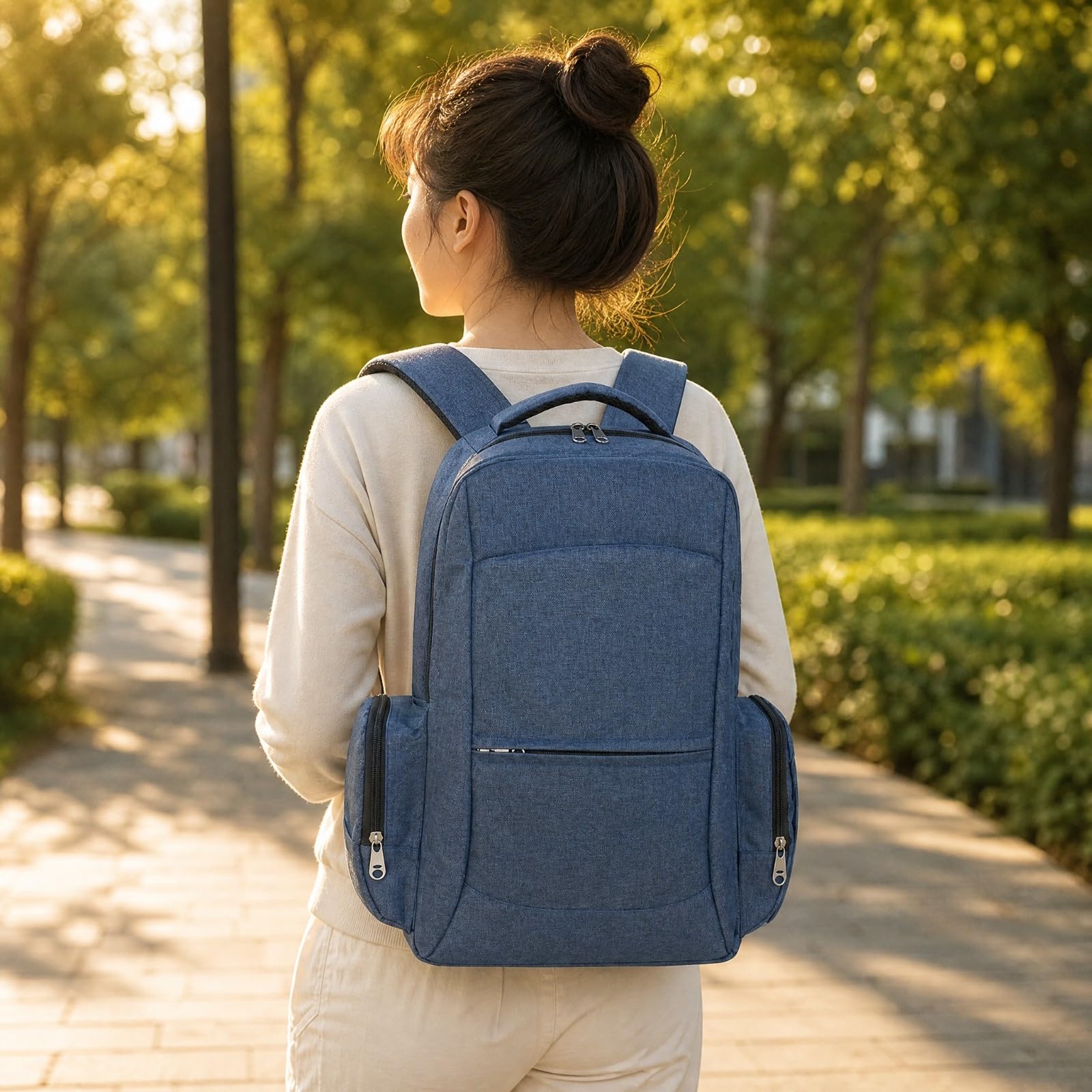 Mutter Kindertasche Rucksack mit USB Port Oxford Handtasche für Damen mit Mehreren Fächern Und Stabiler Form für Pflegeartikel Und Kleidung für Und Stadtbummel,