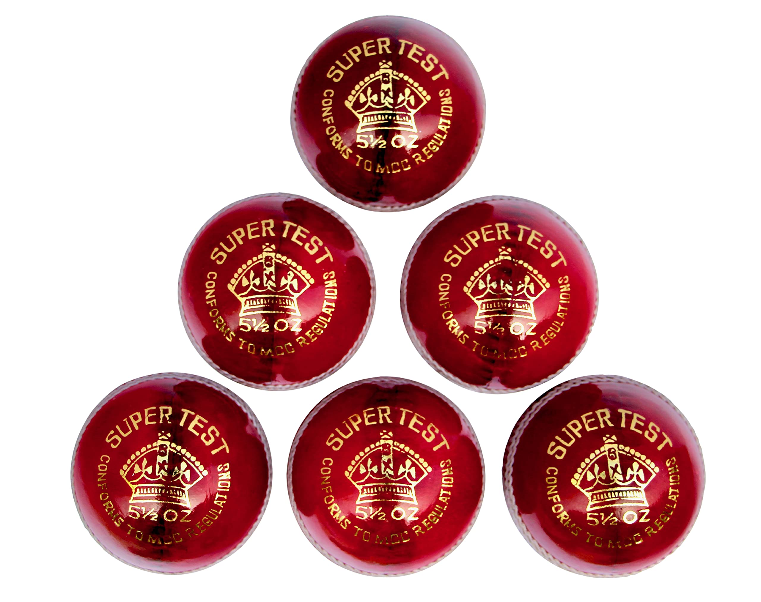 Cricket-Bälle, hochwertig, für Erwachsene, 6 Stück