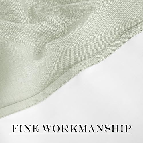 Miniatura 7 de NICETOWN Cortinas de puerta para ventana de puerta, cortinas de lino 100% opacas para ventana, ahorro de energía, cortinas decorativas para puerta