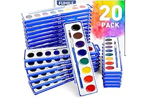 FUMILE Bulk Watercolor Paint Set for Kids and Adults
