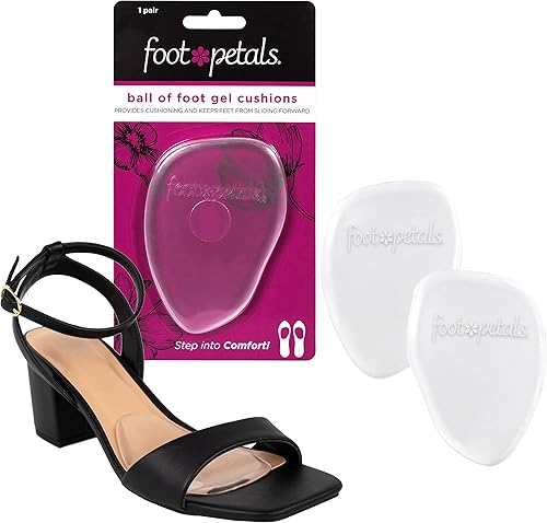 Foot Petals Cojines de bola de pie, almohadilla metatarsiana, alivio de comodidad duradero, evita el deslizamiento de los dedos, voladizo, talones