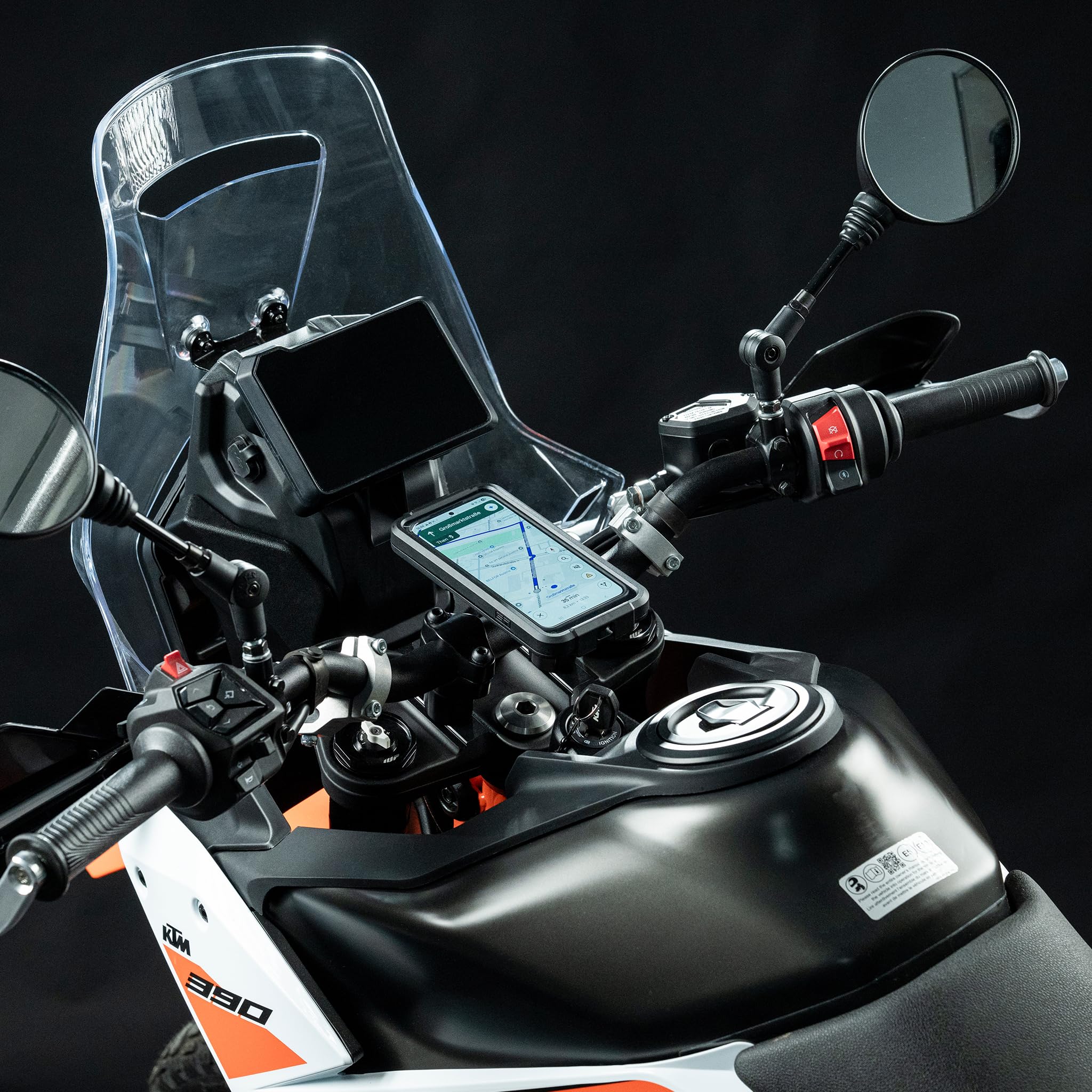 SP CONNECT Moto Bundle Universal Phone Case LT XL | SPC+ | Supporto universale per telefono per moto, bicicletta, ciclomotore e scooter, supporto per smartphone e navigatore da viaggio