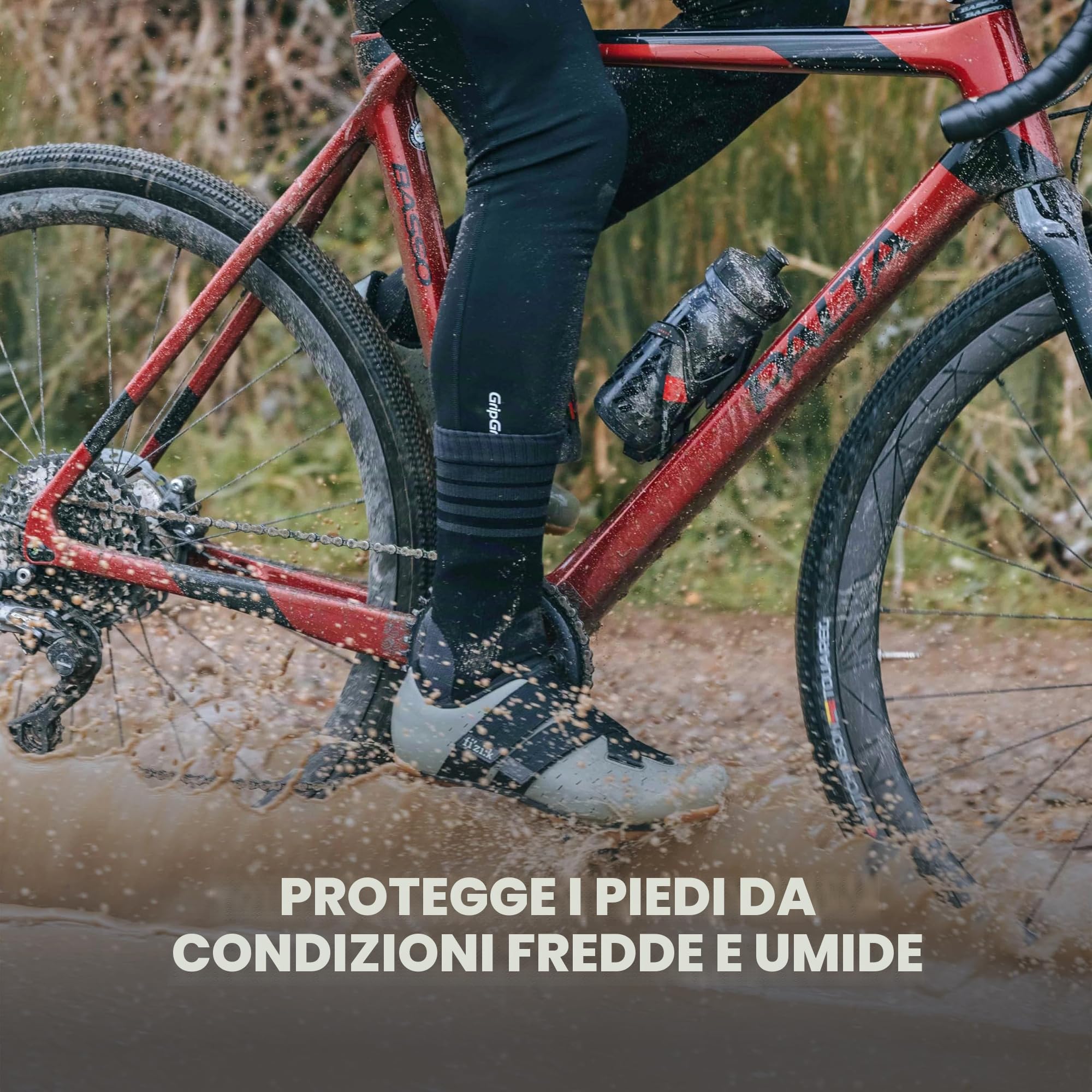GripGrab Calze da Ciclismo Invernali Termiche in Lana Merino Impermeabile Isolanti Imbottite Resistenti MTB Gravel Corsa
