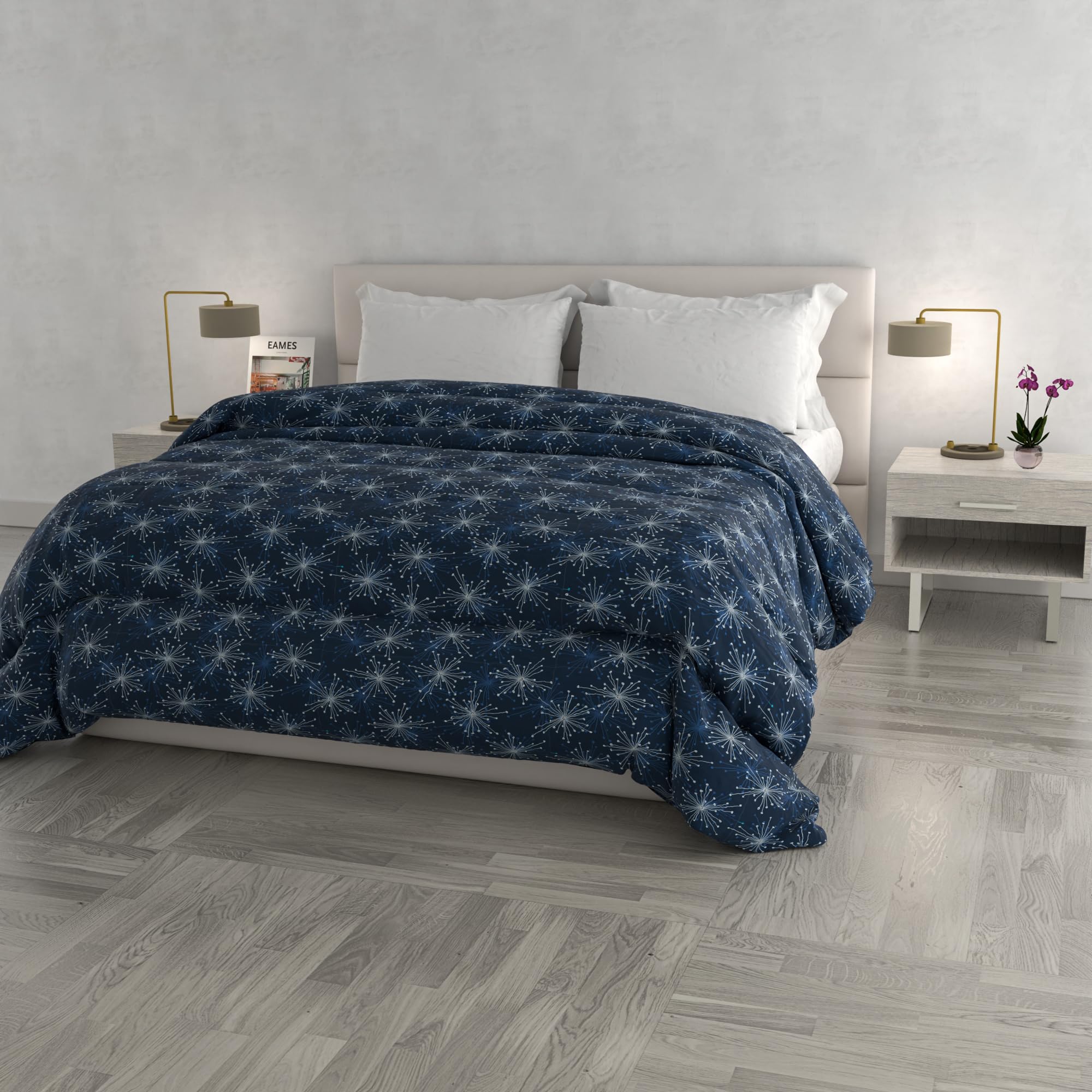Italian Bed Linen Printed FASHION winter quilt, polyester, Fireworks, 260x260cm