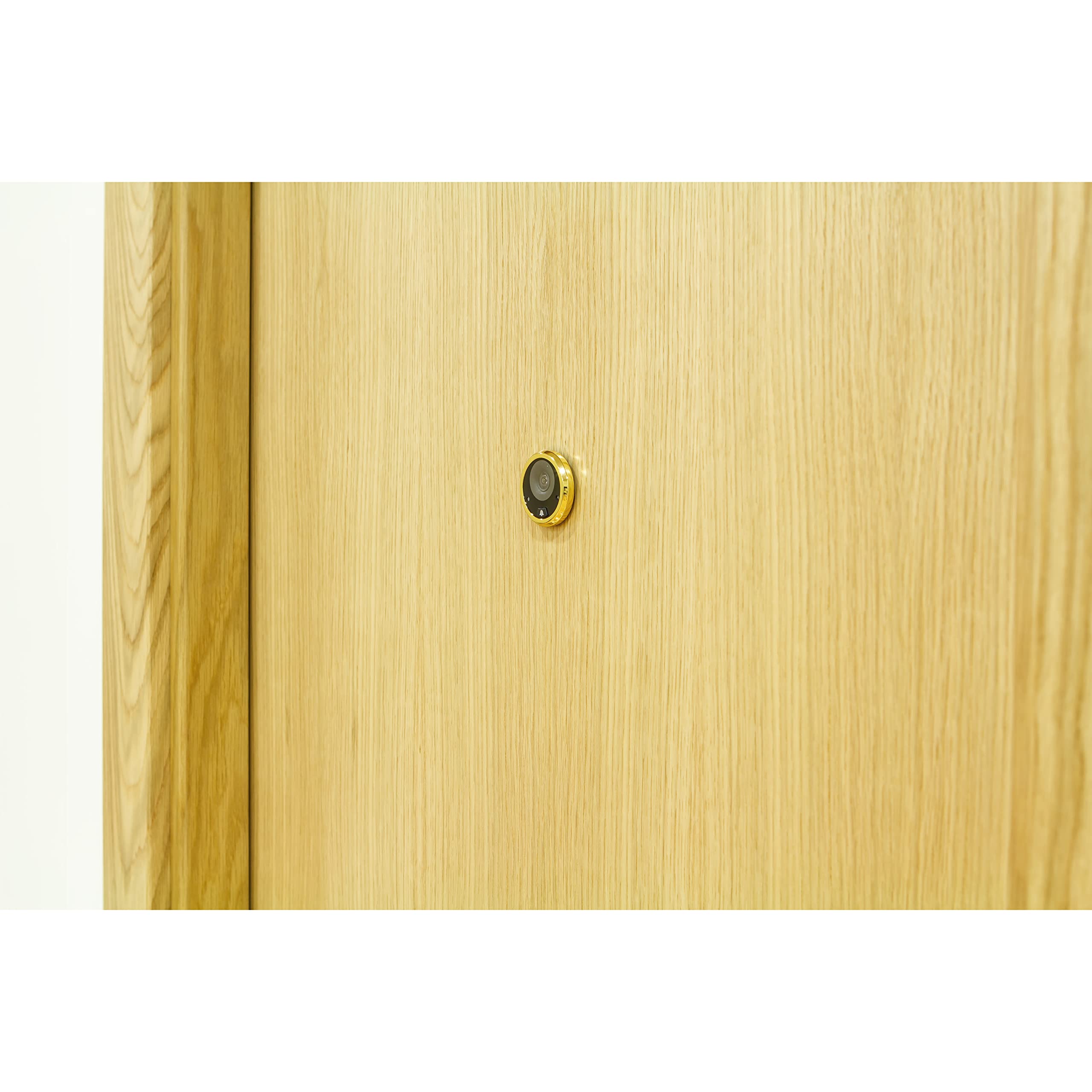 Amig - Mirilla Digital DW 3.2 para Puertas con Pantalla LCD de 3,2''- Dorado - Visor con Cámara que Proporciona Visión de Imágenes Claras - Ángulo de visión:160° - Fácil Instalación y Uso