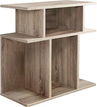 Monarch Specialties , Accent Side Table, Dark Taupe Reclaimed-Look, 24H"