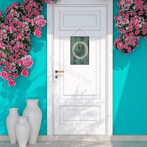 Vista 428 de Letrero colgante de madera con letra A, letrero de madera, decoración del hogar, 26 letras del alfabeto de metal, placa de madera, decoración