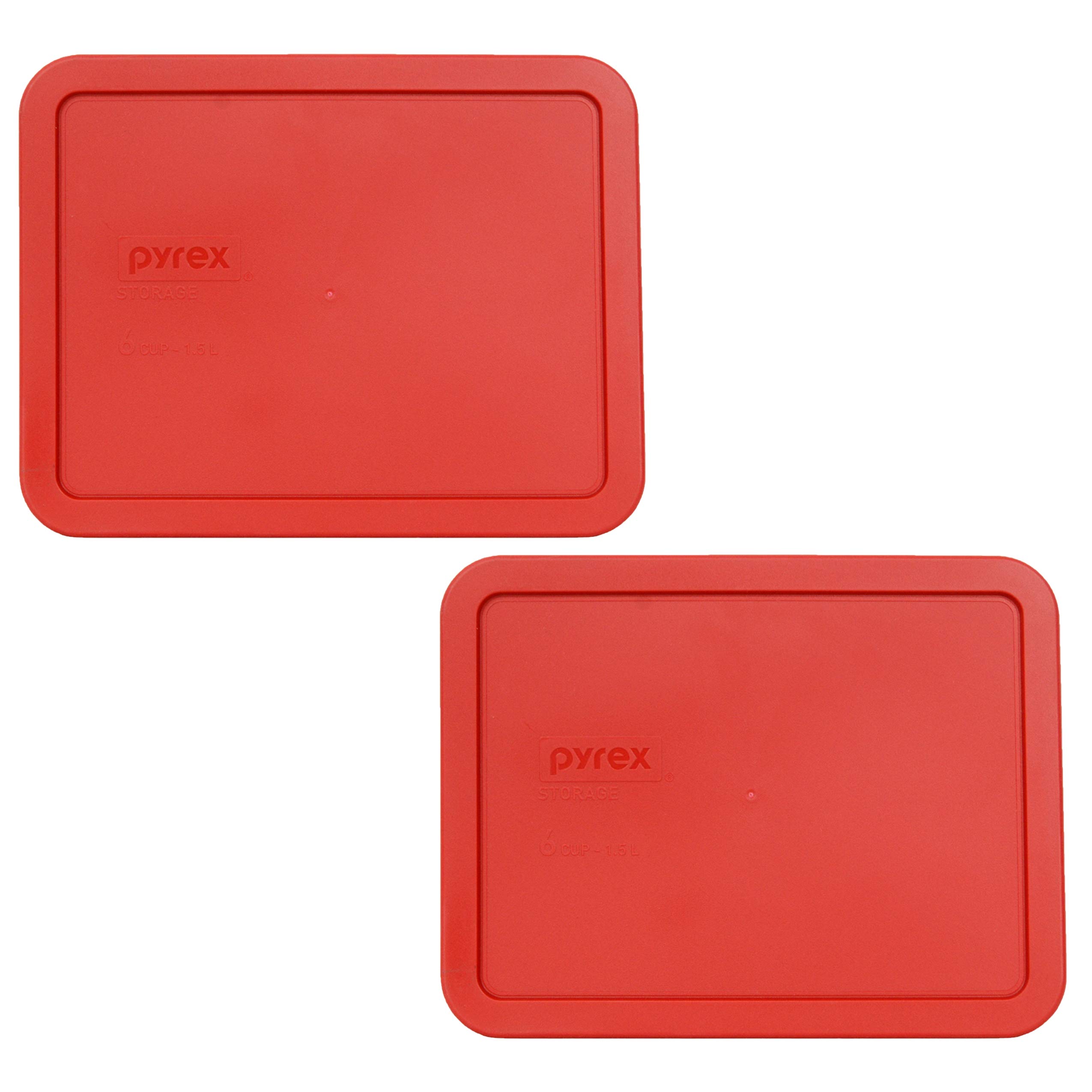 Pyrex 7211-PC 6 Cup Poppy Red Lid (2-Pack)
