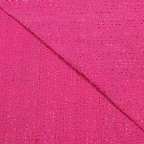 Vista 57 de Marubhumi Edredón tradicional indio de algodón puro, estampado de cachemira, colcha Kantha multicolor (multicolor-22, individual (60 x 90 pulgadas)