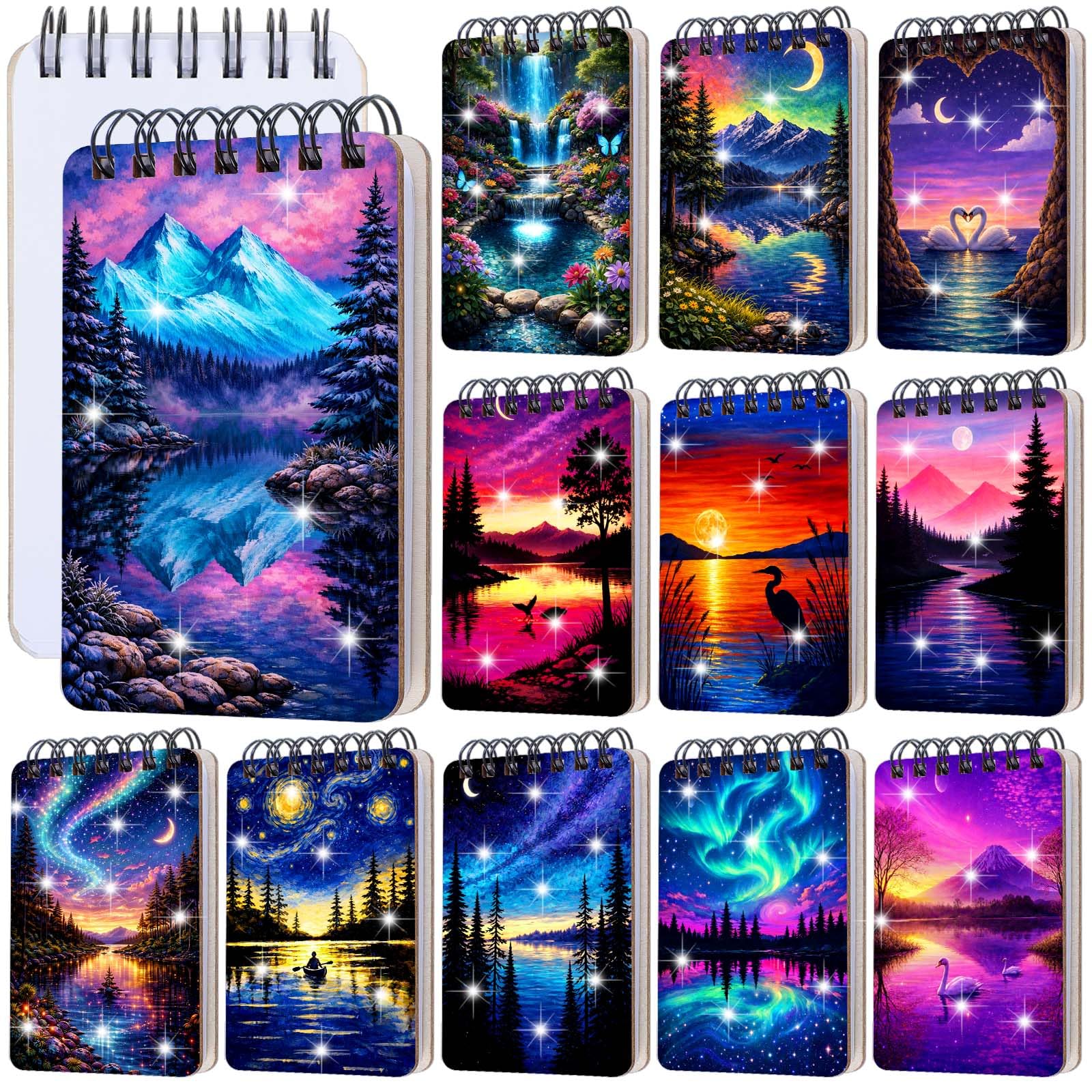 Photo 1 of Fuyoooo Starry Sky Diamond Art Notebook Set