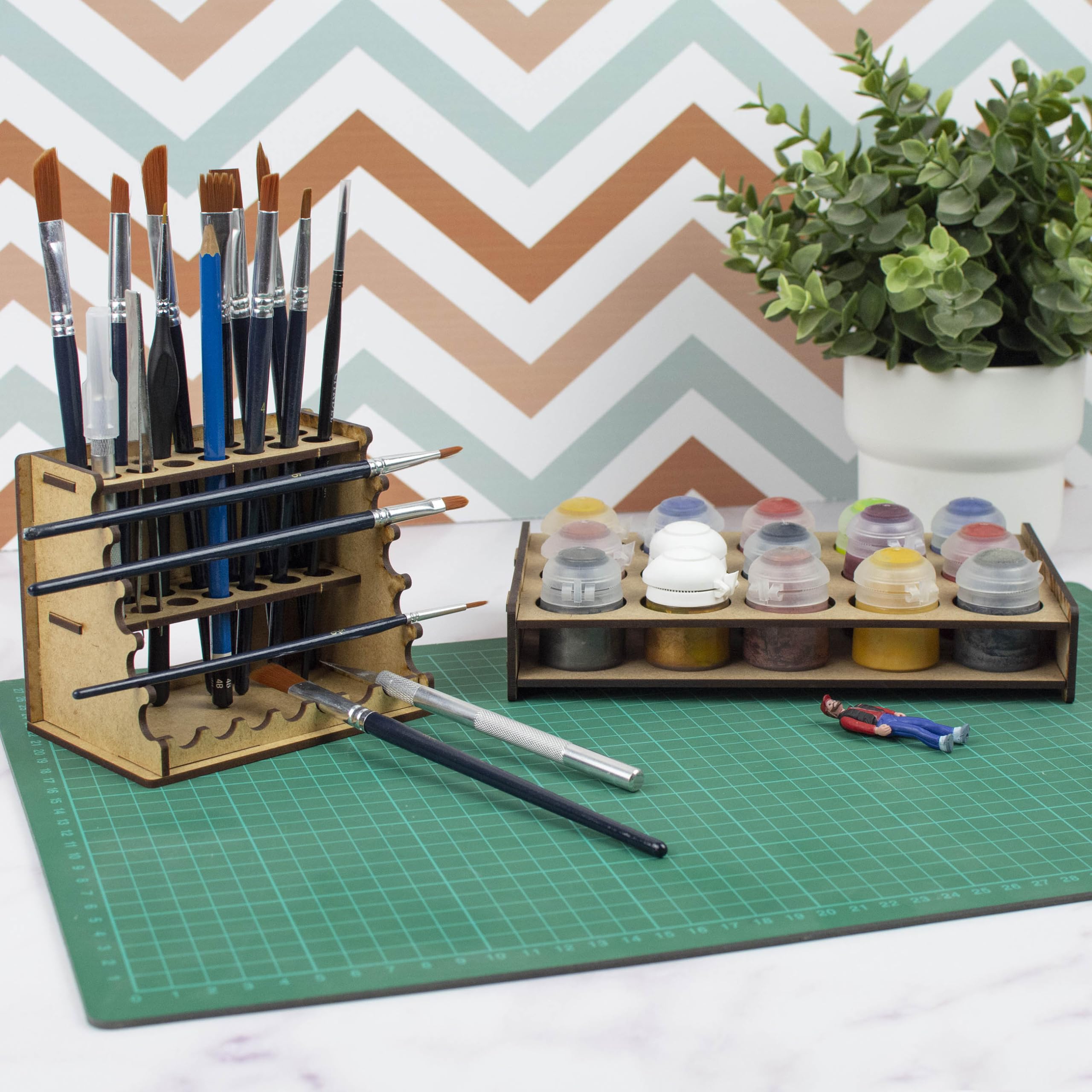 PROSCALE Brush Holder & Tool Organizer for Hobby Miniatures & Art - Image 4