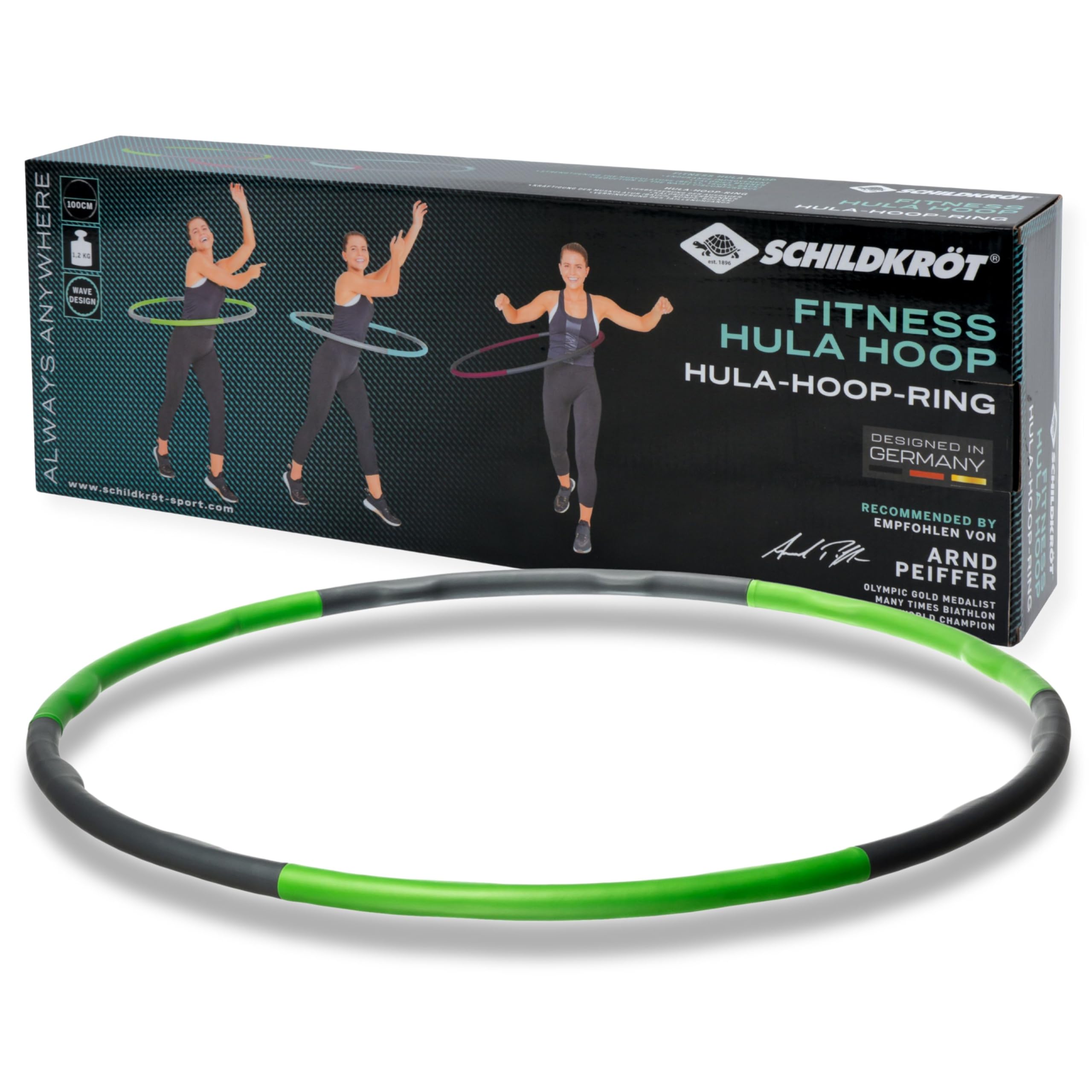 Schildkröt Fitness-Hoop mit 100cm Durchmesser in Grün-Anthrazit