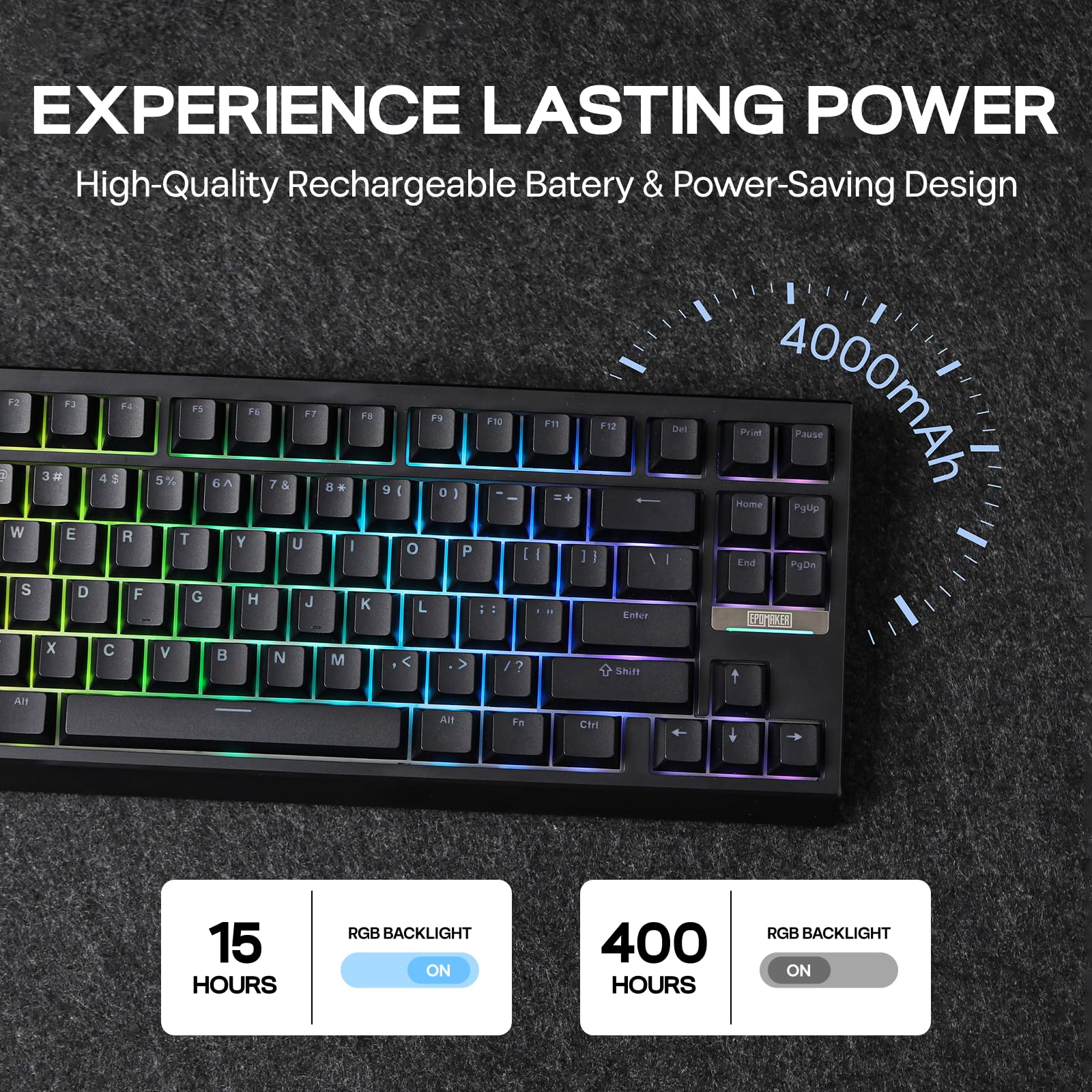 EPOMAKER G84 メカニカルキーボード Amazon.com: EPOMAKER G84 80% RGB Gaming Mechanical Keyboard