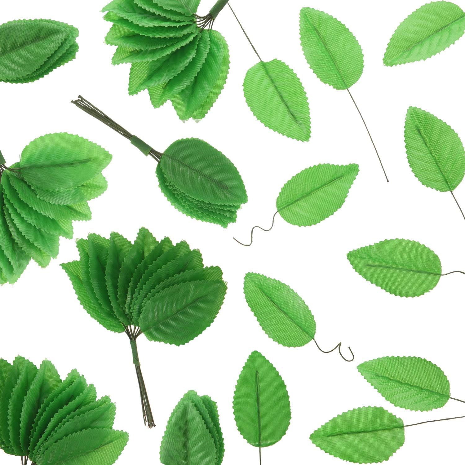 WILLBOND 150 Pieces Fake Fabric Leaves Mixed Artificial