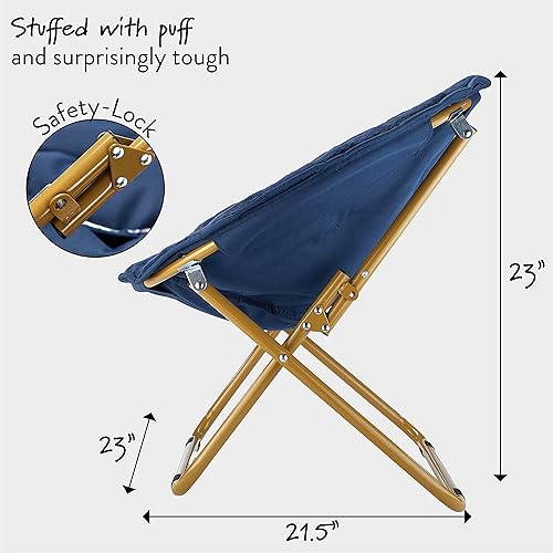 Miniatura 38 de Heritage Kids Silla plegable de piel sintética blanca con base dorada de 23 pulgadas Kids Saucer™ Blanco con base dorada,Negro con base negra,Negro