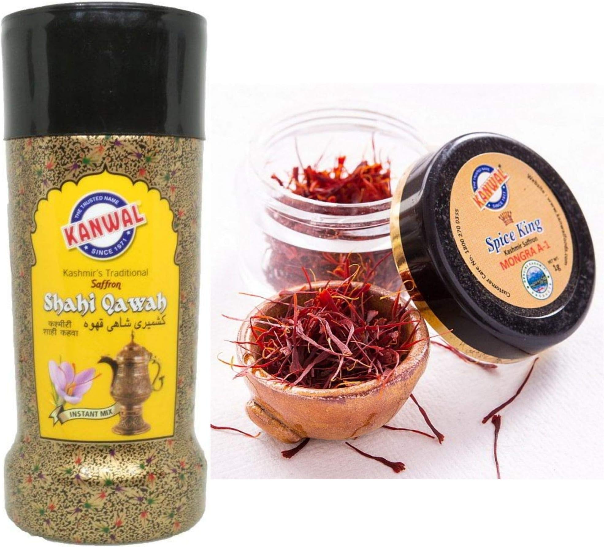 Shahi Qawah Tea 300 g + Pure Kashmiri Saffron 1 GM Combo