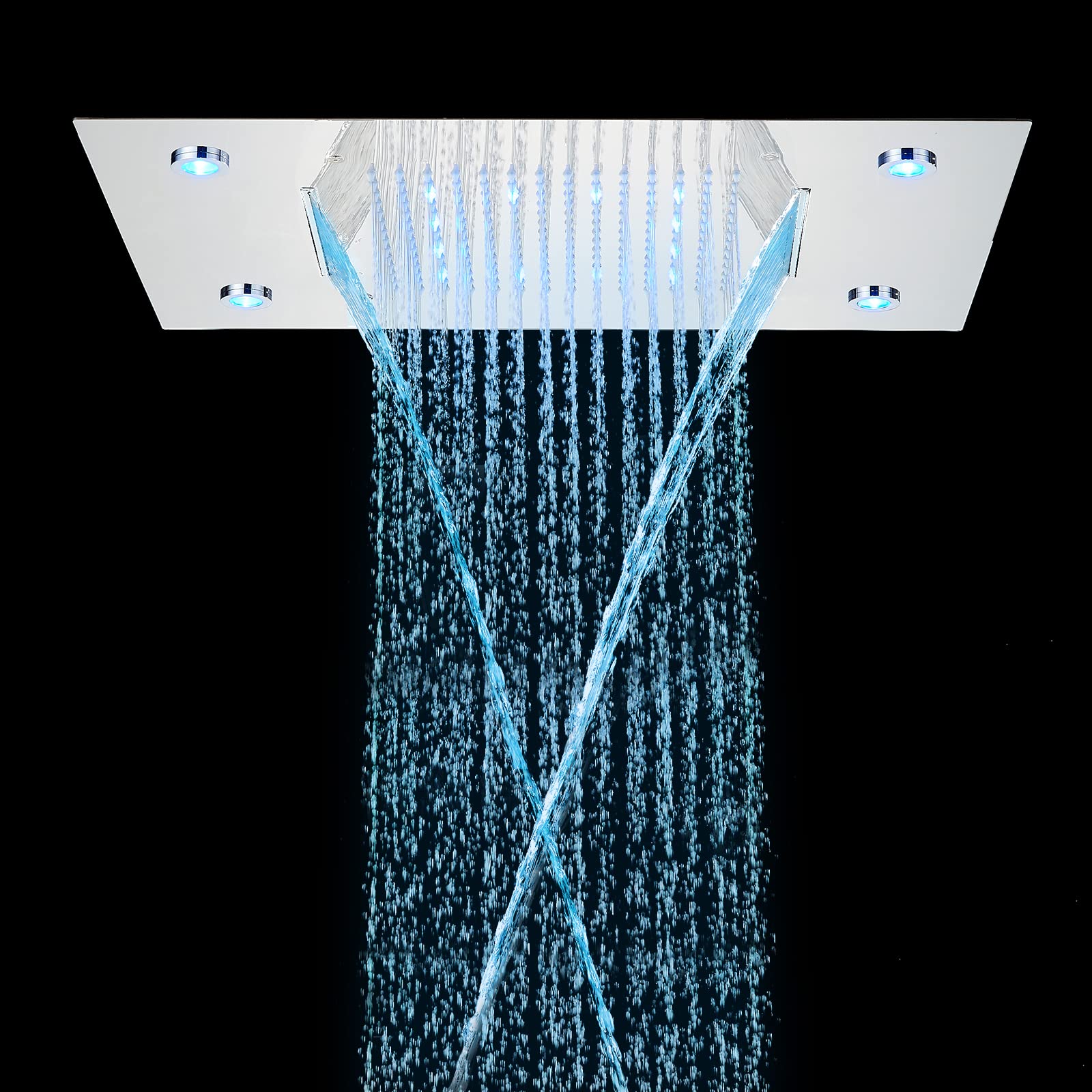 Suguword 20 X 14 Inch LED Shower Head Rain Shower Head Multi Functions