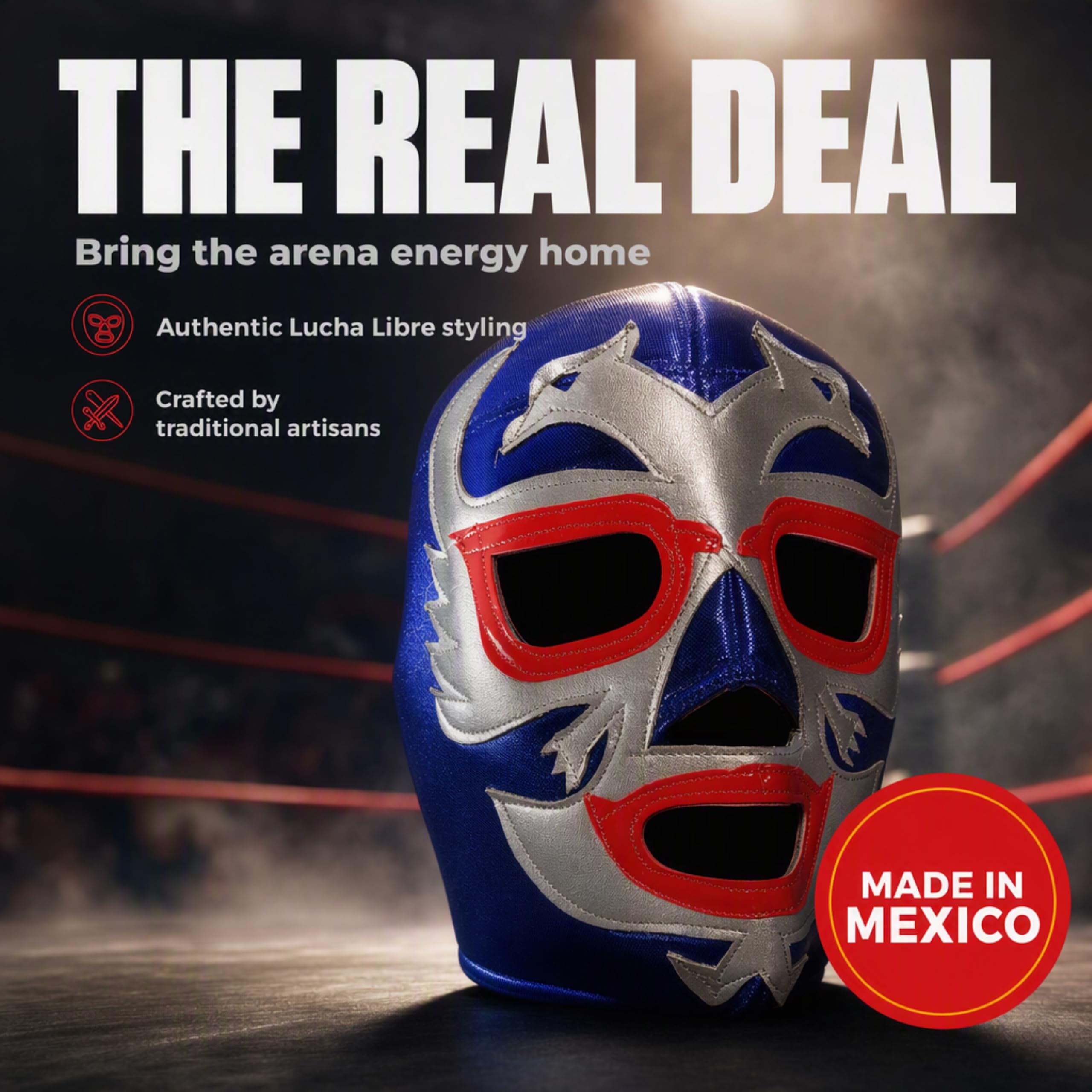 Amazon.co.jp: RINGREBELS MASK DOS CARAS (ブルー) ルチャ・リブレ