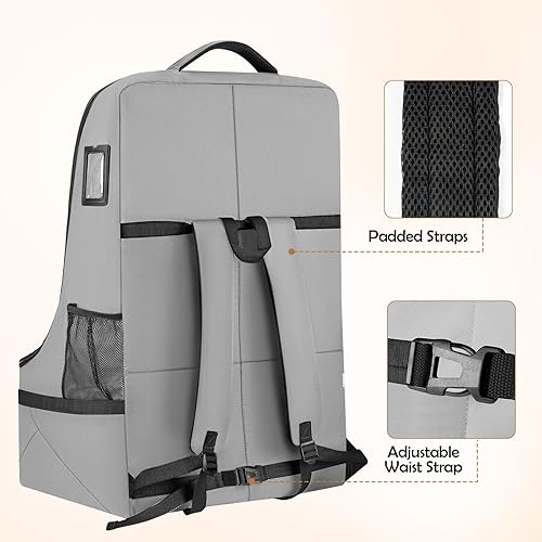 Miniatura 4 de YOREPEK Gate Check - Bolsa de viaje para asiento de automóvil, funda acolchada para asiento de automóvil para viajes en avión, portabebés para