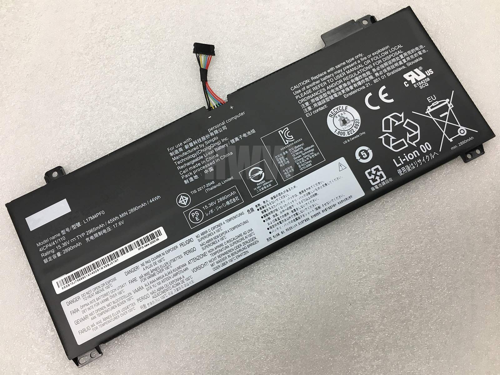 Amazon.com: HWW New 15.36V 45Wh 2964mAh L17M4PF0 L17C4PF0
