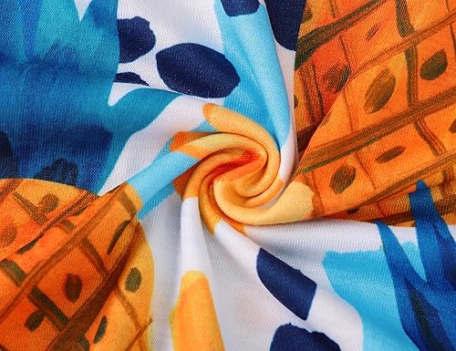 Miniatura 6 de Ivicoer Vestido de playa de verano para mujer, cuello en V, estampado floral, sin mangas, con vuelo, talla grande con bolsillo (L-5XL)