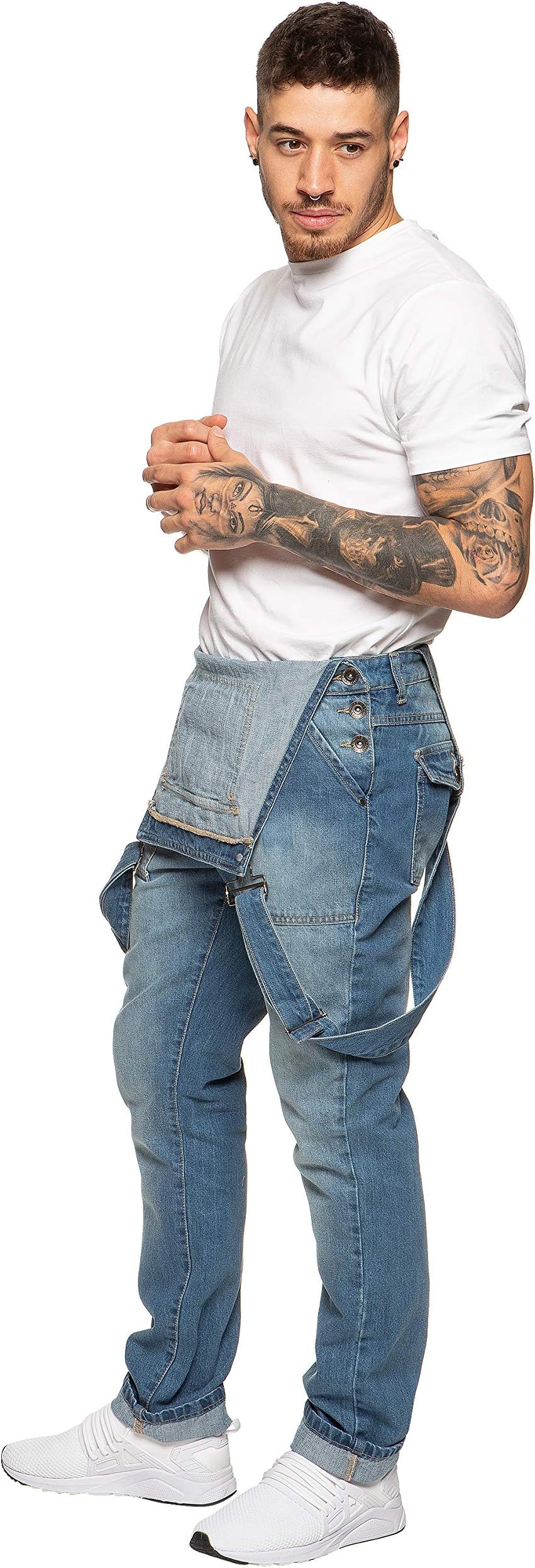 989Zé ENZO Mens Denim Jeans EZD390 Designer Cotton Dungarees Overalls Heavy Duty Waist Sizes 30-50