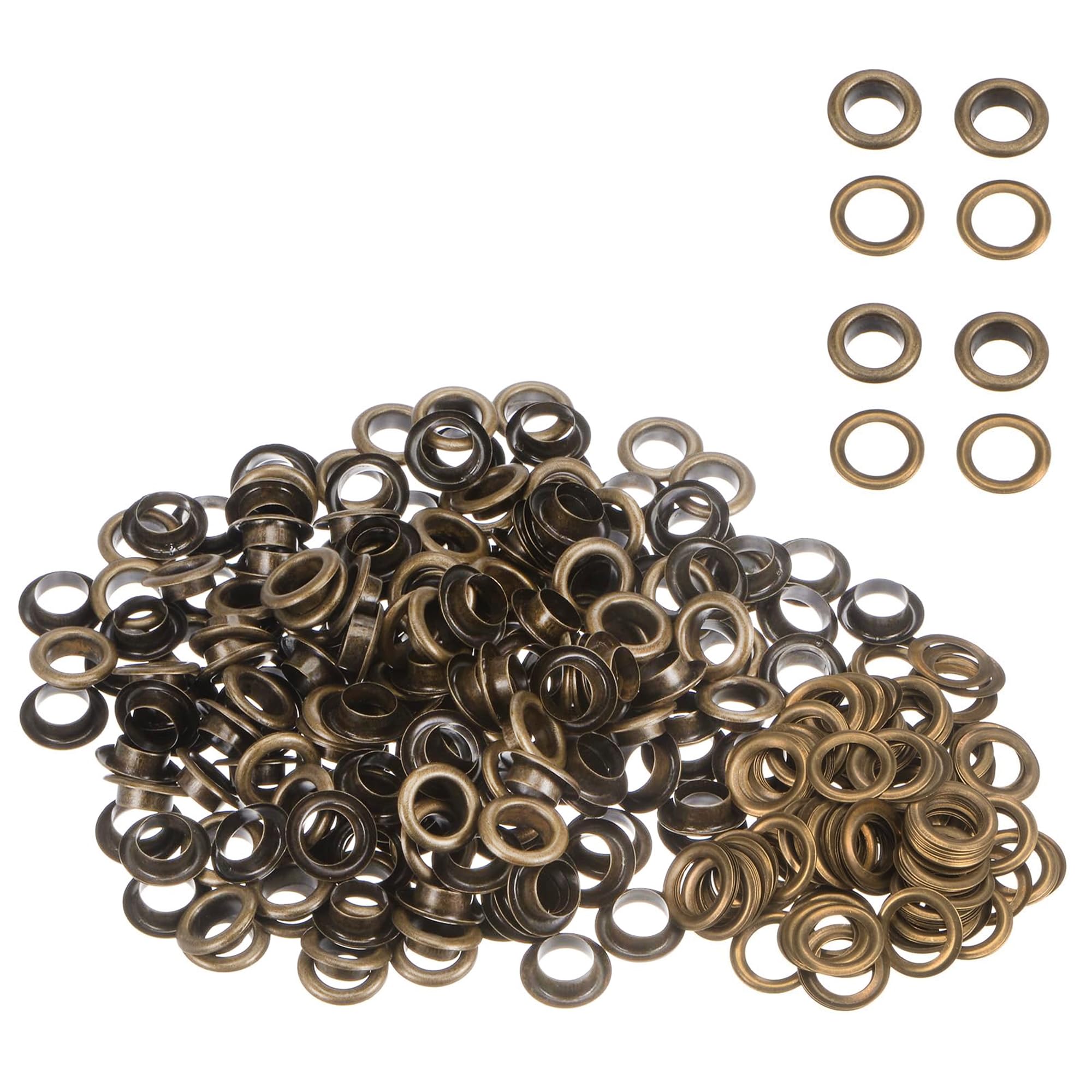WedDecor 20mm Bronze Brass Eyelets Grommets with Washers for Yoga Mat, Tarpaulin, Pool Covers, Leather Crafting, Vinyl Banners, DIY Projects and Rust Proof, 100pcs — image 1
