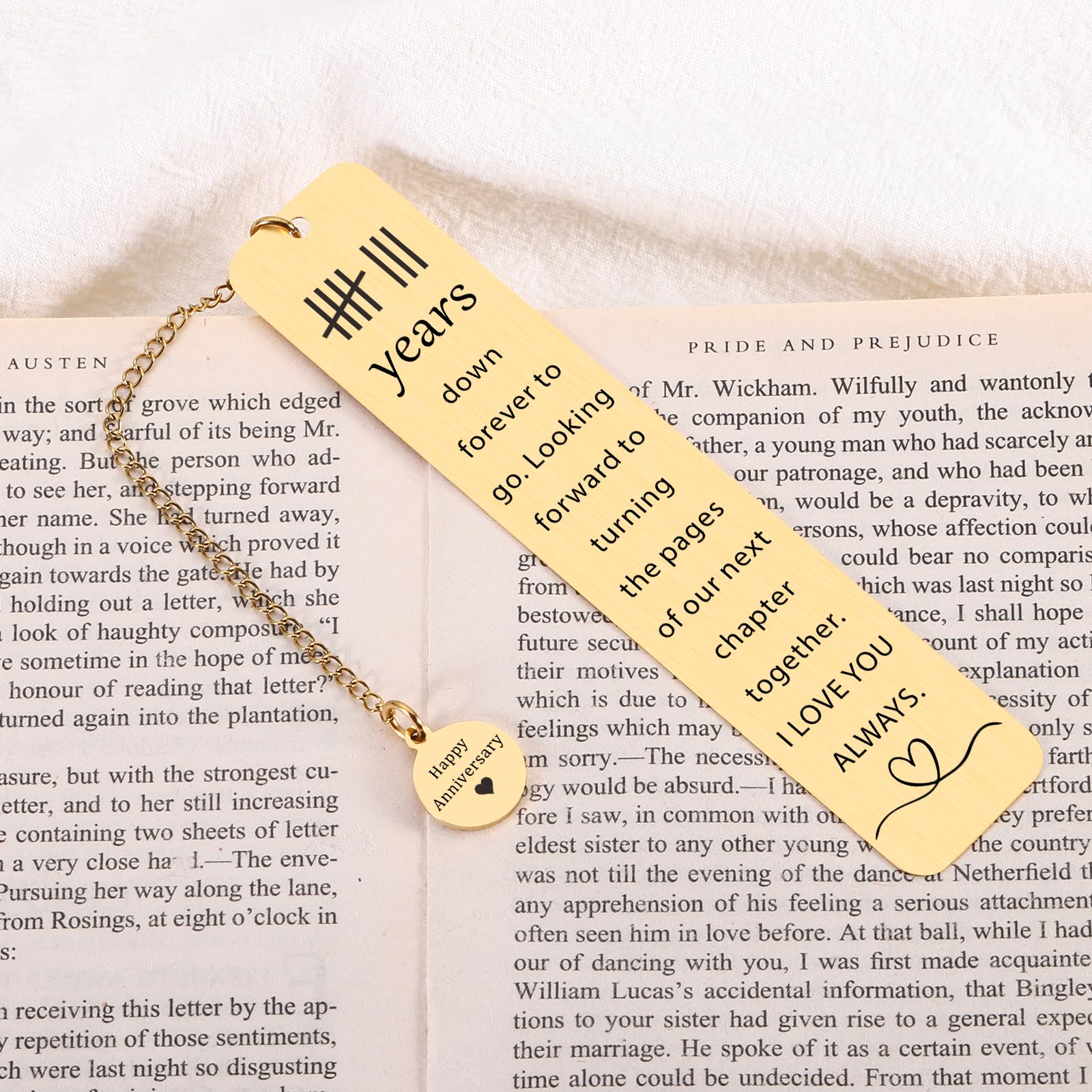Bronze for 8th Wedding Anniversary - Bookmarks, GIFS for Her & Him Valentine Bookmarks for Couple Husband Wife Parents