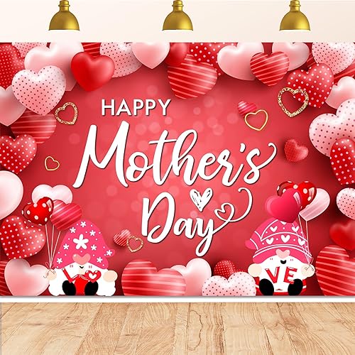 Telón de fondo para el día de la madre, 7 x 5 pies, para el Día de la Madre, Día de la Madre, Día de la Madre, fondo rojo, corazón, decoración del disponible en Yaxa Venezuela