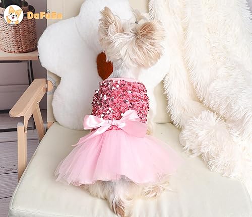 Miniatura 6 de Suéteres para perros pequeños y niñas vestido de invierno para cachorros ropa para mascotas para clima frío ropa cálida de forro polar para perros