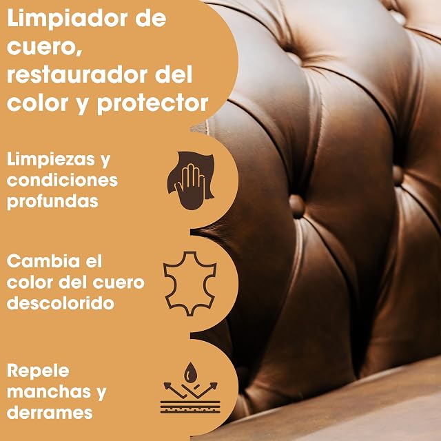 Foto 2 de 8 de Furniture Clinic Kit Completo de Restauración de Cuero (Marrón Medio)