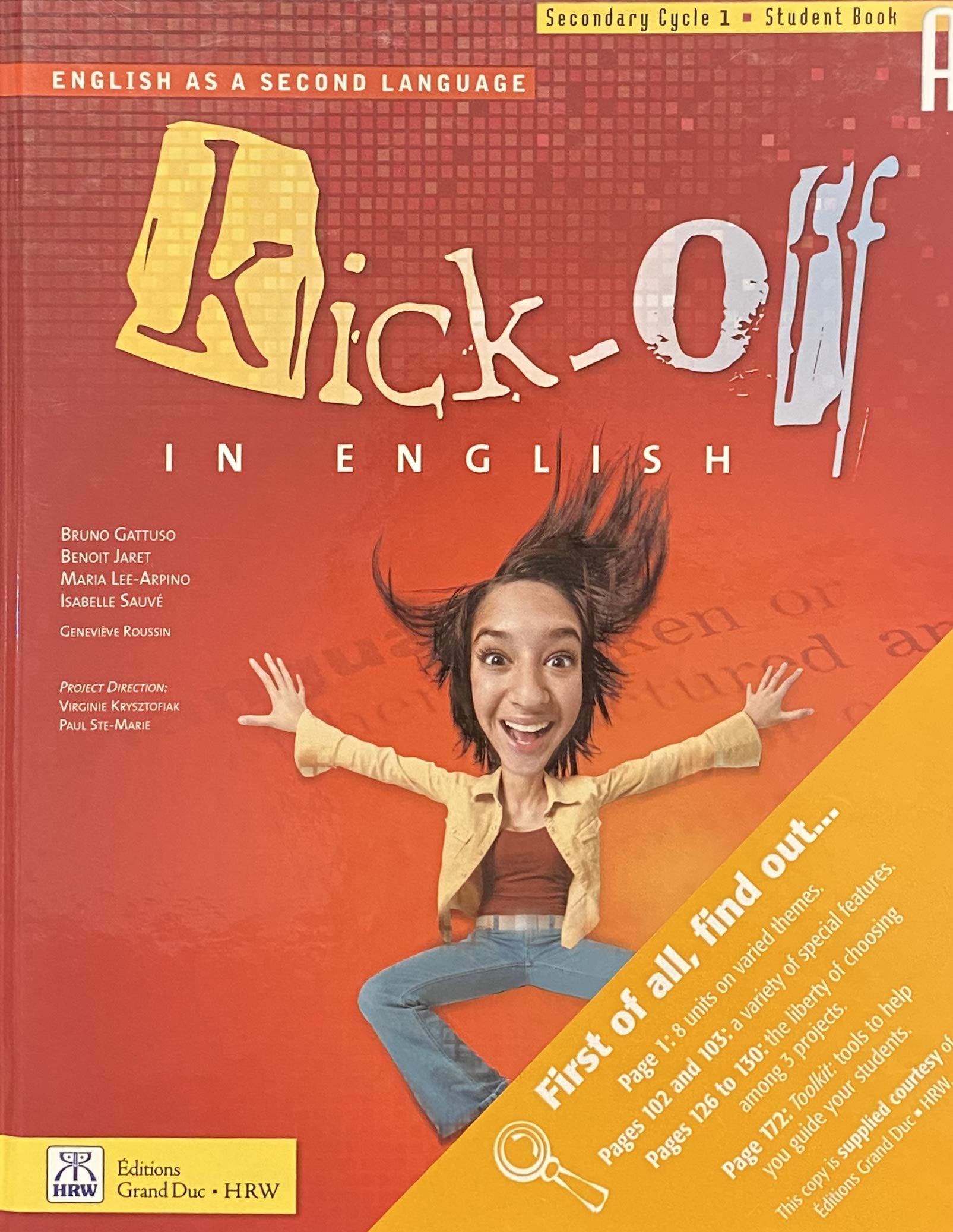 Kick-off in english [Hardcover] Bruno Gattuso, Benoit Jaret, Maria Lee Arpino, Isabelle Sauvé, Geneviève Roussin and Edition du grand duc