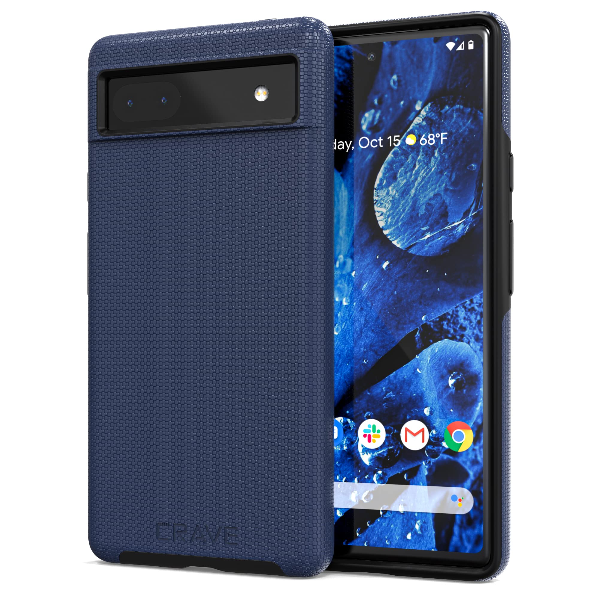 Crave Dual Guard Case for Google Pixel 6a, Shockproof Protection, Navy - Polycarbonate, TPU, Rubber