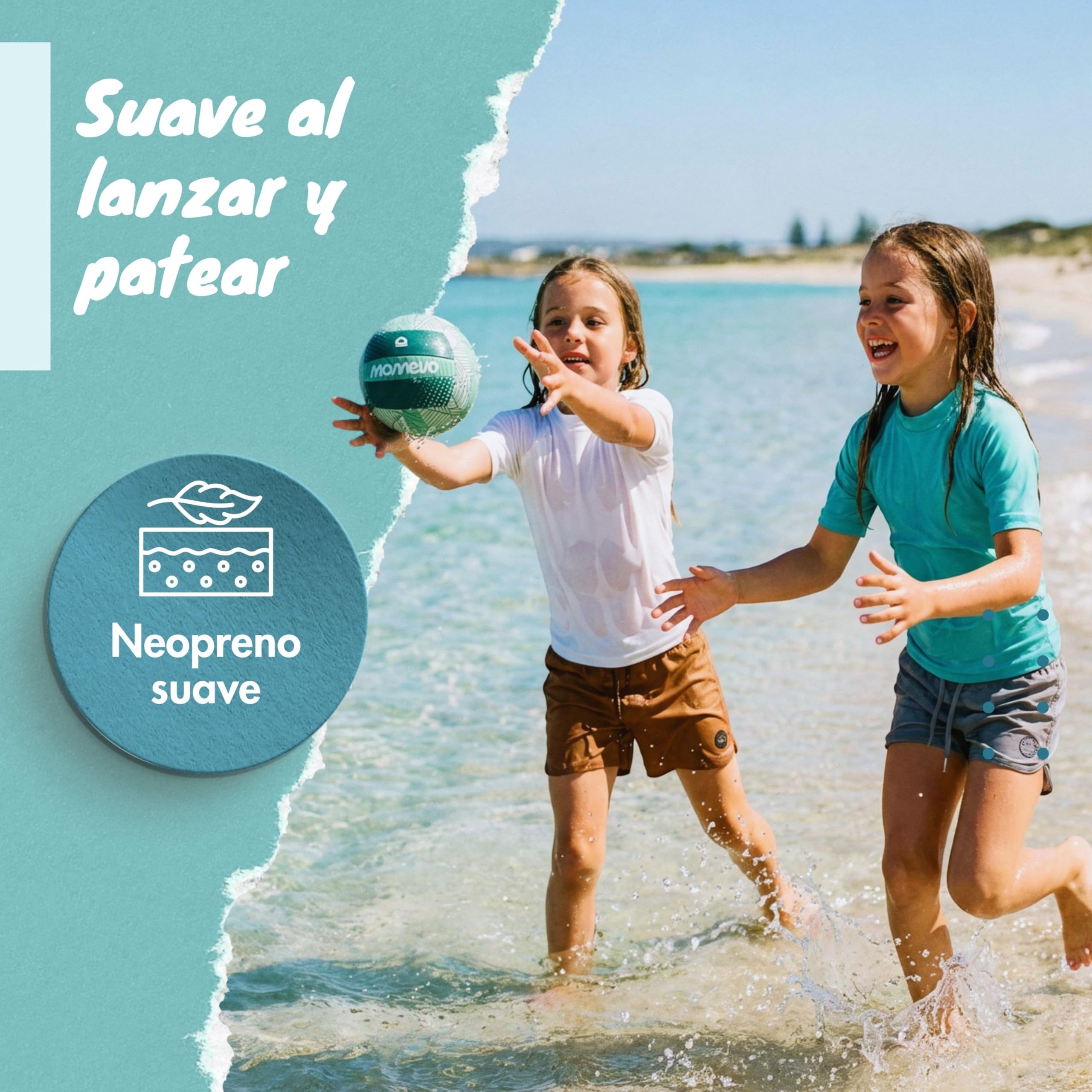 Beachbuddy - Pelota de Agua de Neopreno para niños, diseño de Pelota de fútbol Infantil a Partir de 1 año para Exteriores