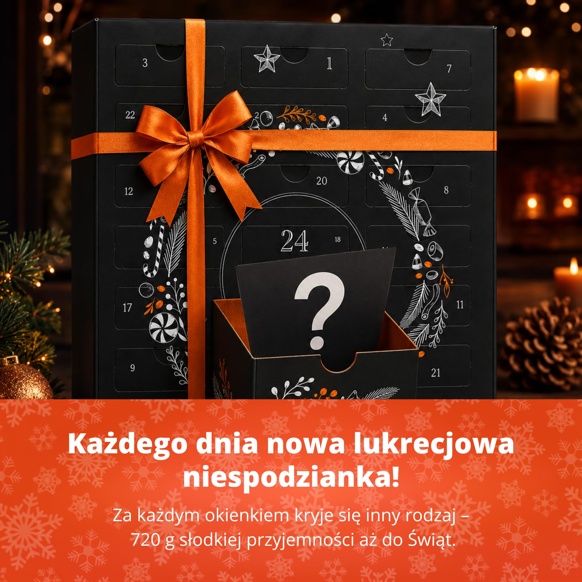 UMBRELLA® Kalendarz adwentowy Lukrecja 2026 z 24 rodzaje