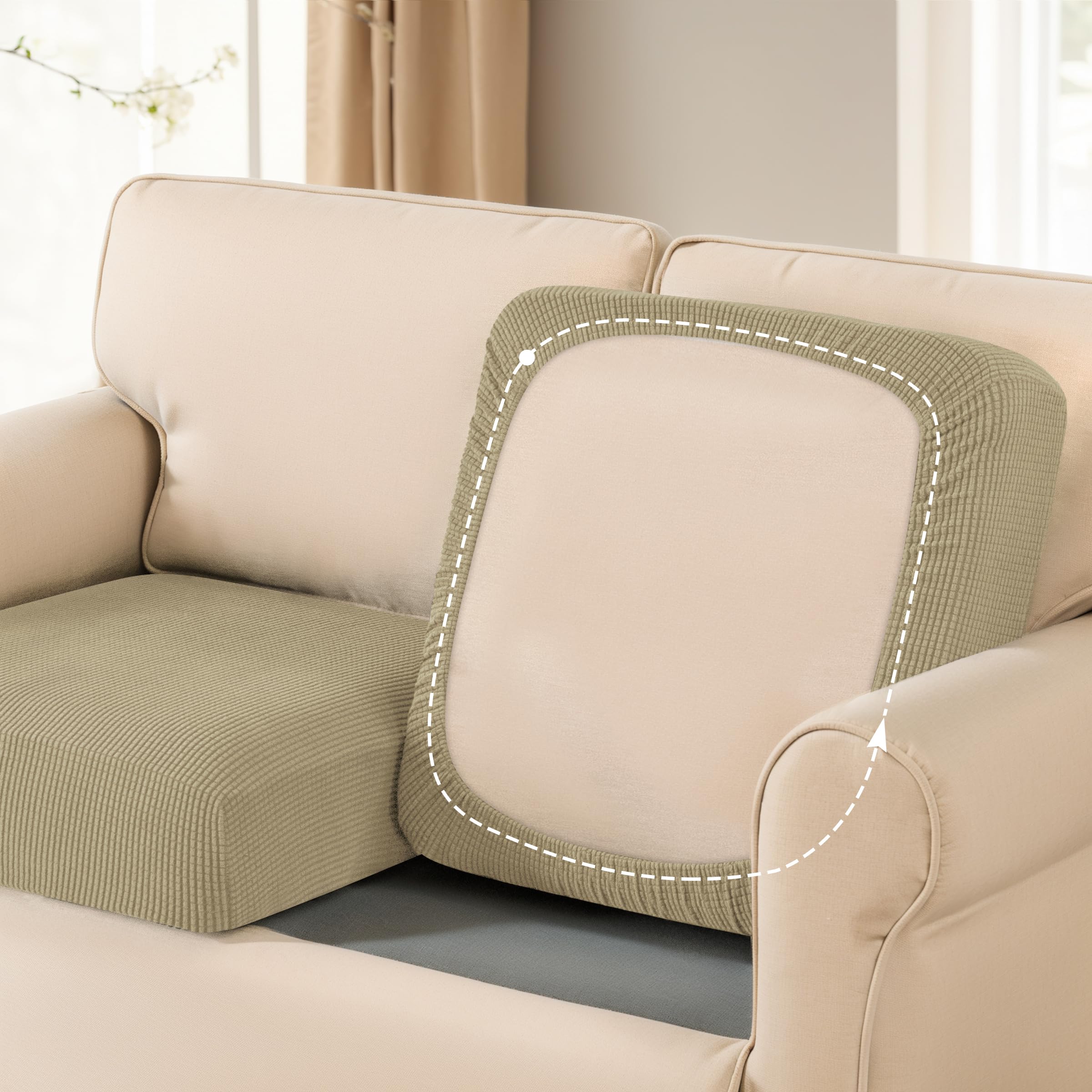 Amazon｜subrtex ソファー クッション スリップカバー シートスリップ