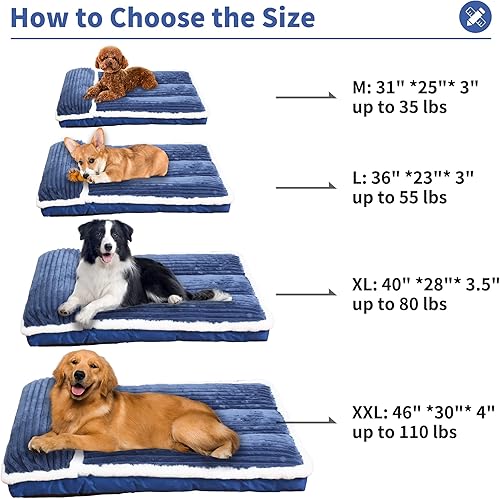 Miniatura 5 de Almohada ortopédica para cama para perro con funda extraíble de espuma viscoelástica triturada, base de diseño de cojín cómodo, lavable a máquina