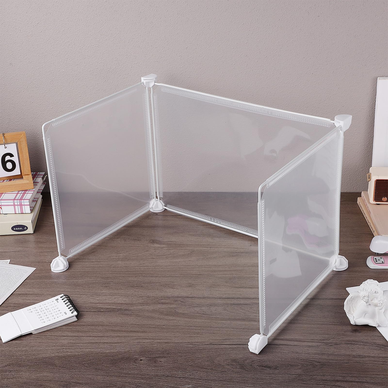 Divisorio per scrivania portatile da ufficio, pannello 46 x 31 x 31 cm, divisorio singolo per proteggere gli esami degli studenti per spazi di lavoro e aree di studio