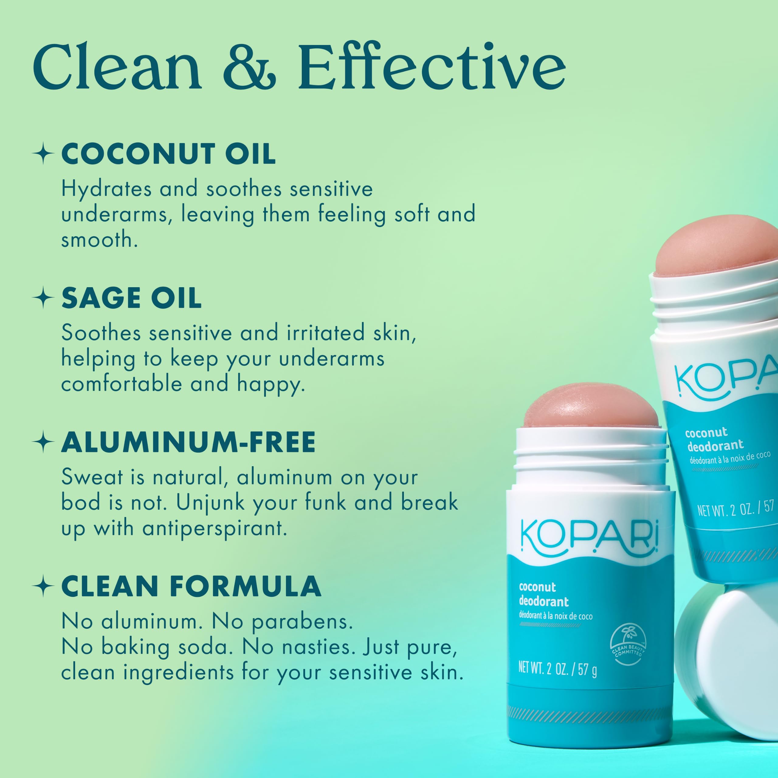 Kopari Aluminum Free Coconut Deodorant Plant-Based Formula No Aluminum Parabens or Baking Soda Everyday Odor Protection Original 1 Pack product thumbnail 5