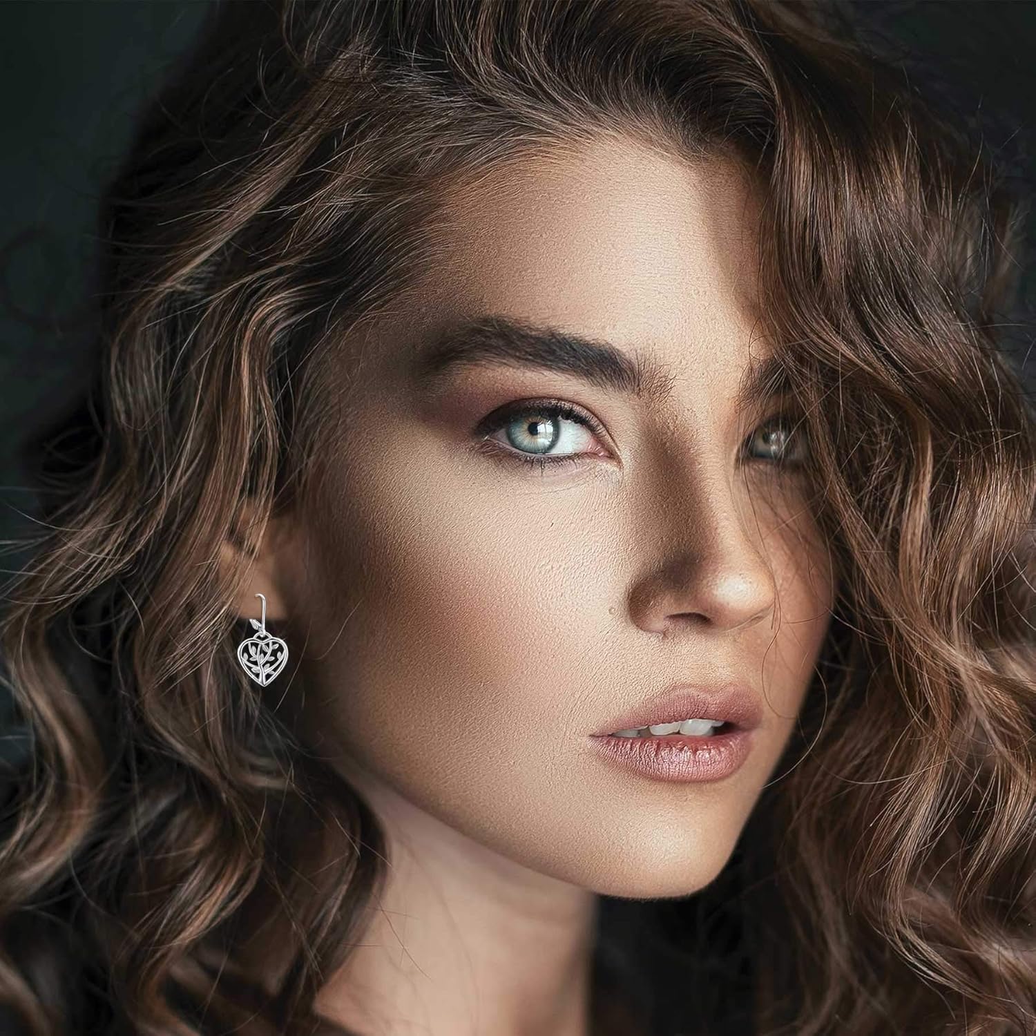 Tree of Life Earrings, 925 Sterling Silver Heart Shaped Studs for Women, Hypoallergenic Earrings for Sensitive Ears Gifts for Women with Gift Box… - Image 4