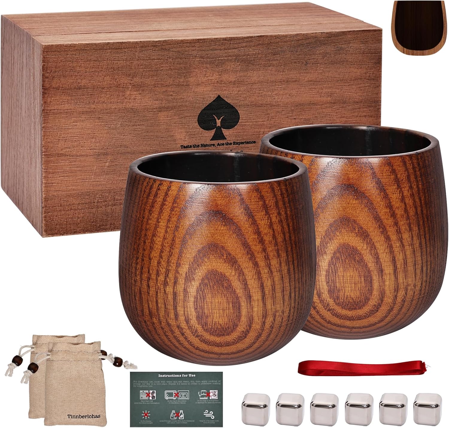 Charred Wooden Whiskey Glass Set of 2 – Durable Bourbon Tumbler for Men, Insulated Old Fashioned Glass – Whiskey Gifts for Husband, Dad, Brother – Birthday, Christmas, Father’s Day Charred Wooden Whiskey Glass Set of 2 – Durable Bourbon Tumbler for Men, Insulated Old Fashioned Glass – Whiskey Gifts for Husband, Dad, Brother – Birthday, Christmas, Father’s Day