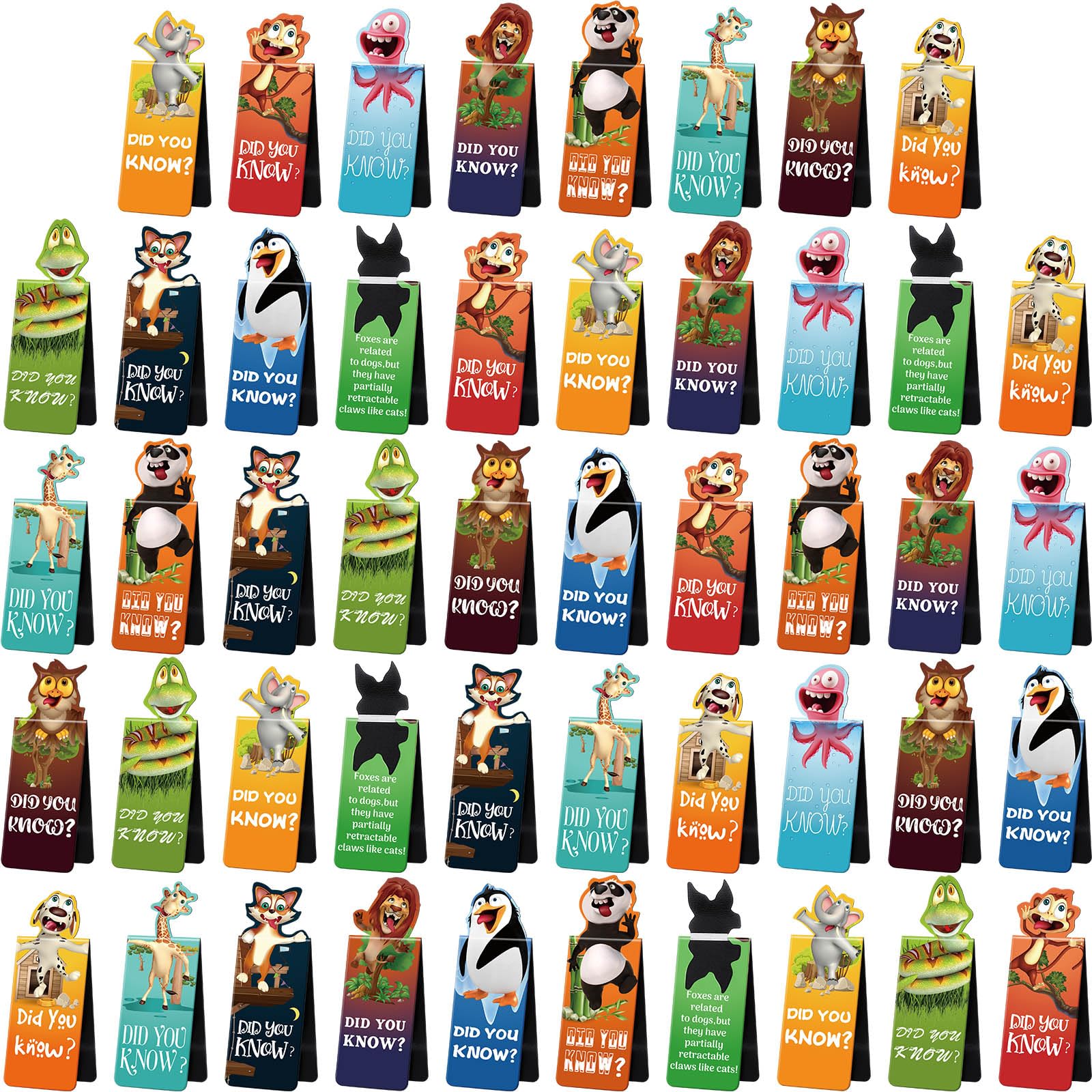 Sepamoon 12 Pcs Magnetic Bookmarks Book Marks Cute Magnet Page Markers Page Clips Funny Animal Bookmarks for Students Teacher Reading Party Favor (Animal Style)
